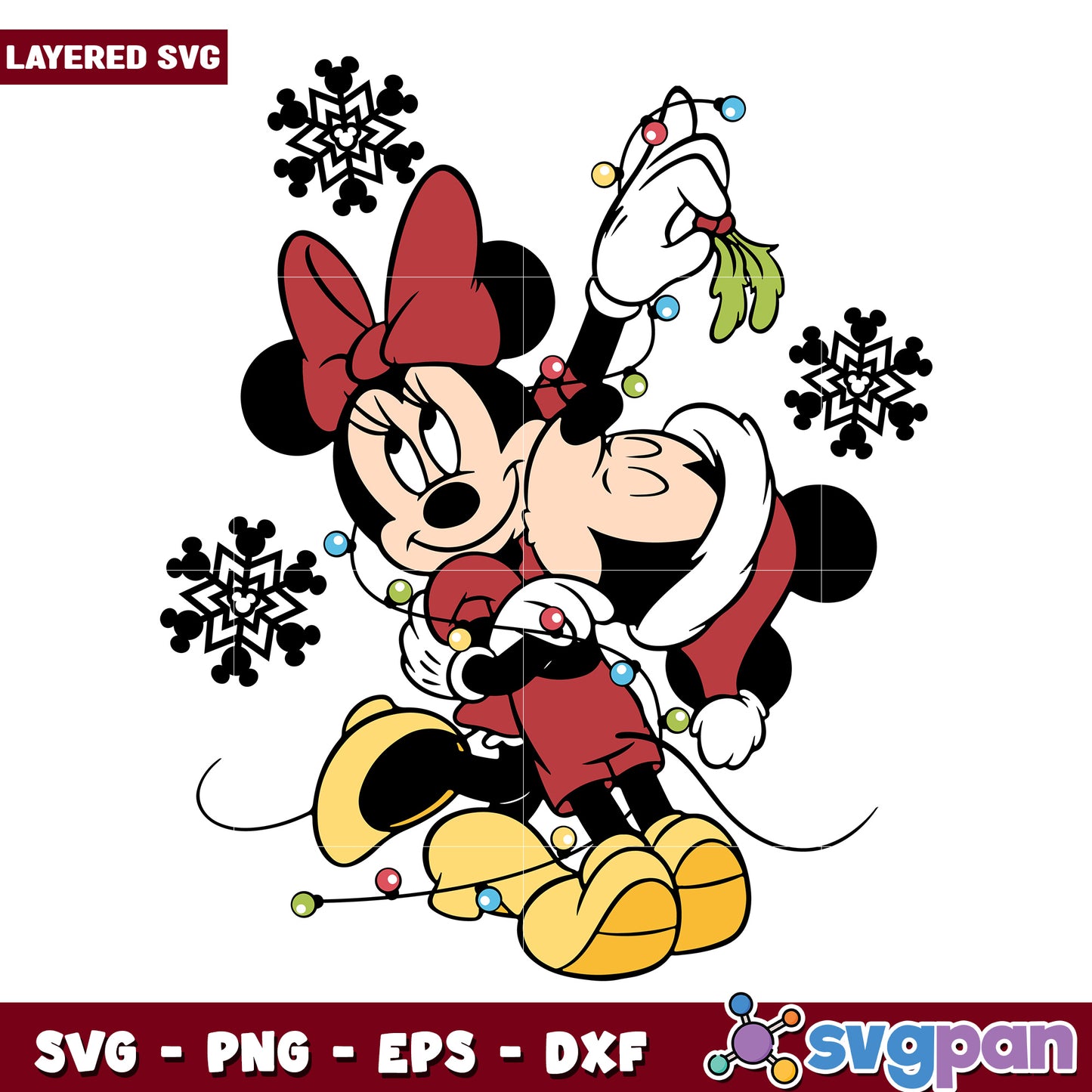Mickey minnie christmas svg, disney characters svg, christmas logo svg