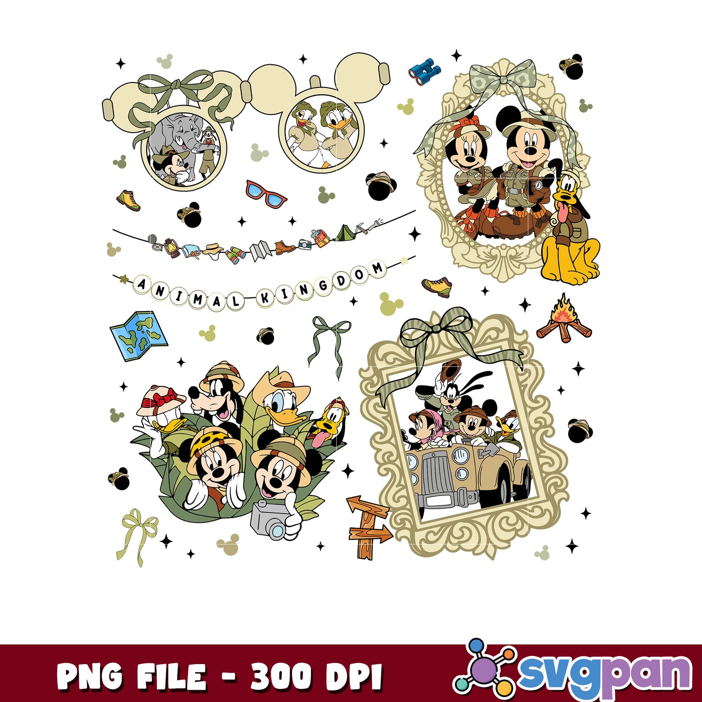 Mickey mouse and friends photo frame png, mickey mouse characters png, disney movie png