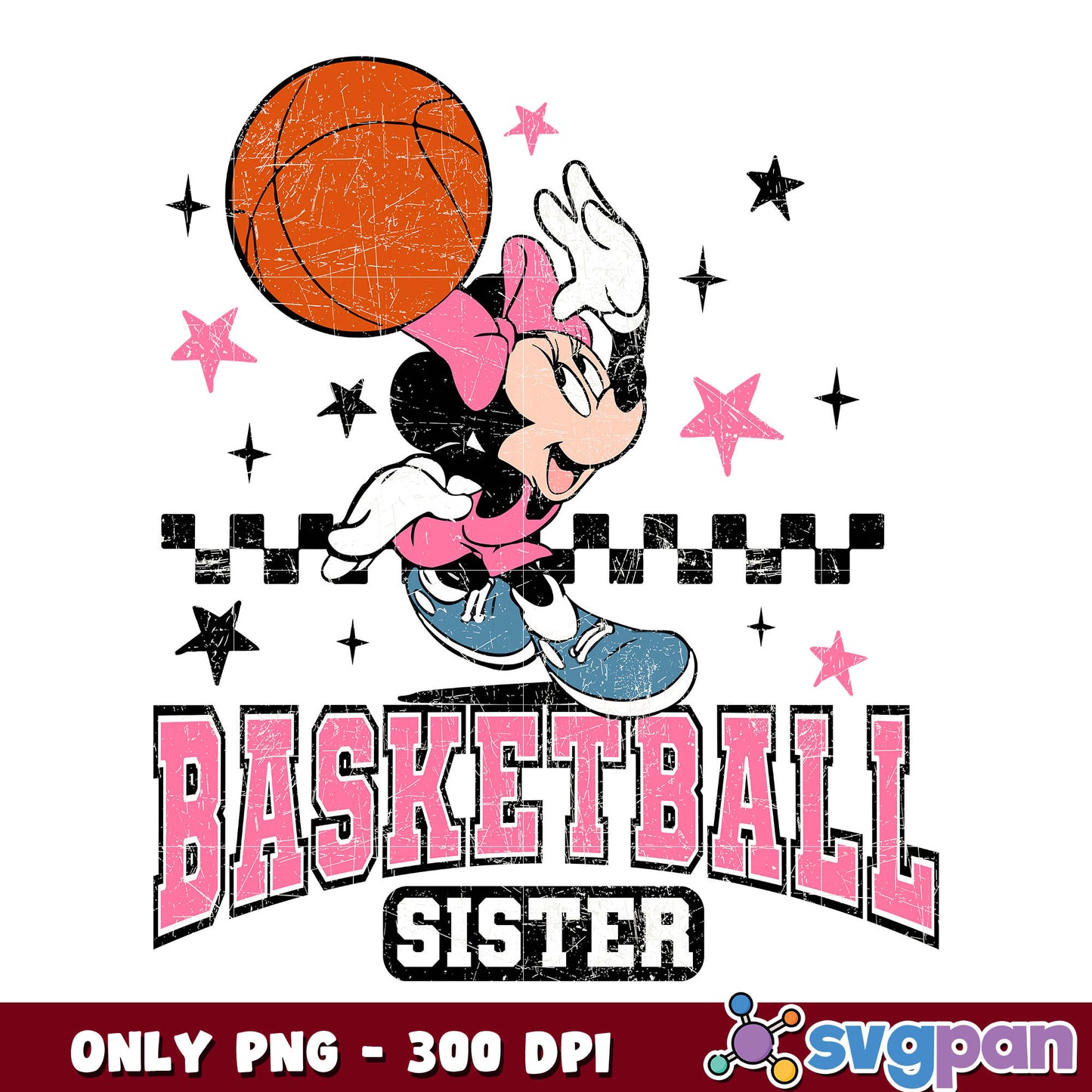 Mickey mouse basketball sister png