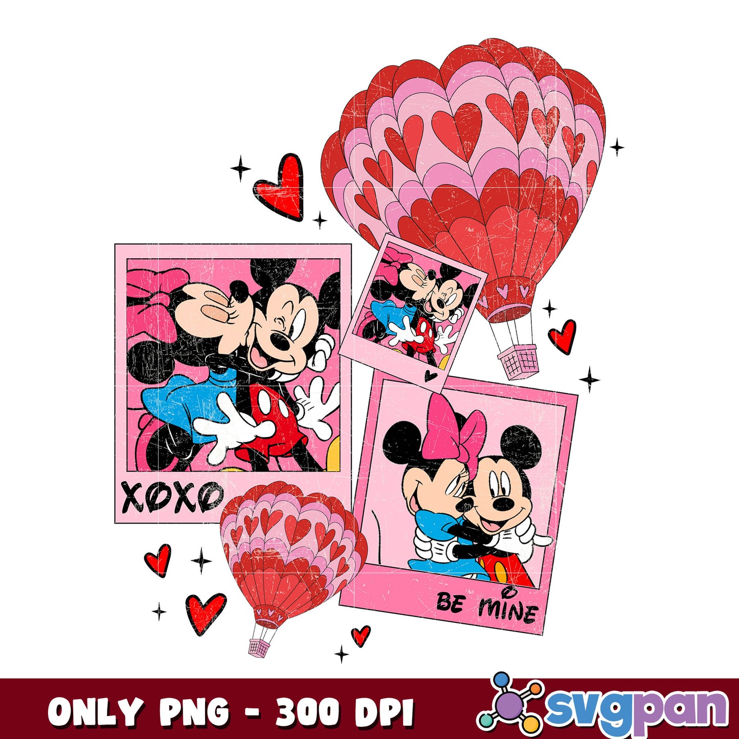 Mickey mouse couple xoxo valentine png