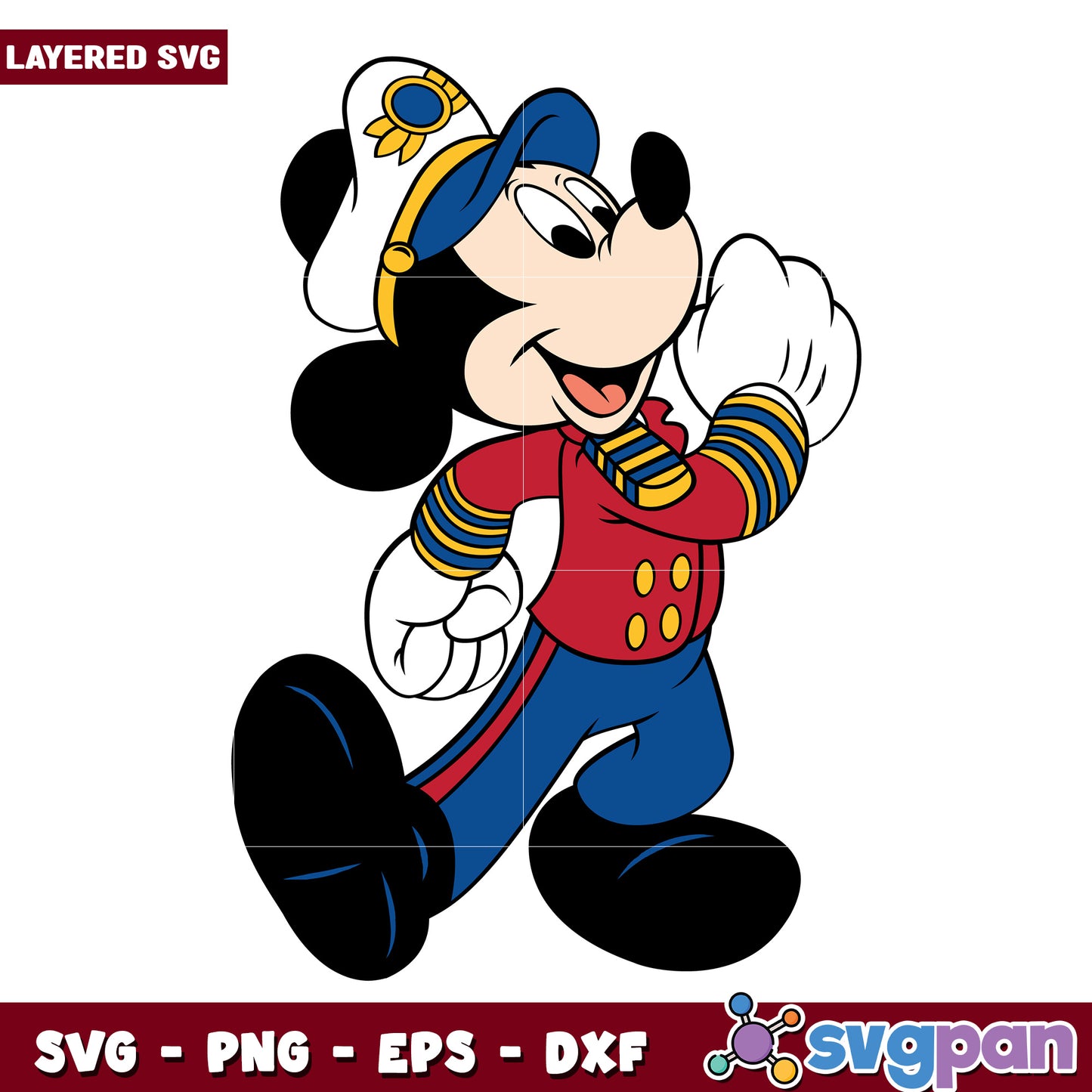 Mickey mouse cruise captain design svg, mickey mouse svg, disney mickey mouse svg