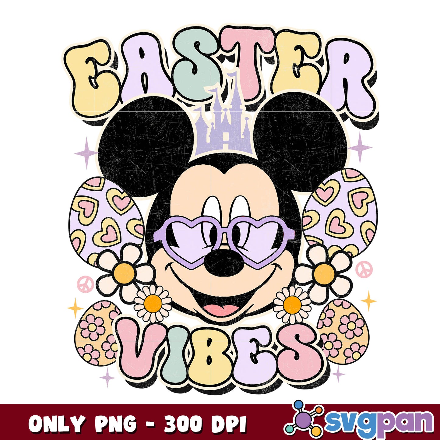 Mickey mouse easter vibes png