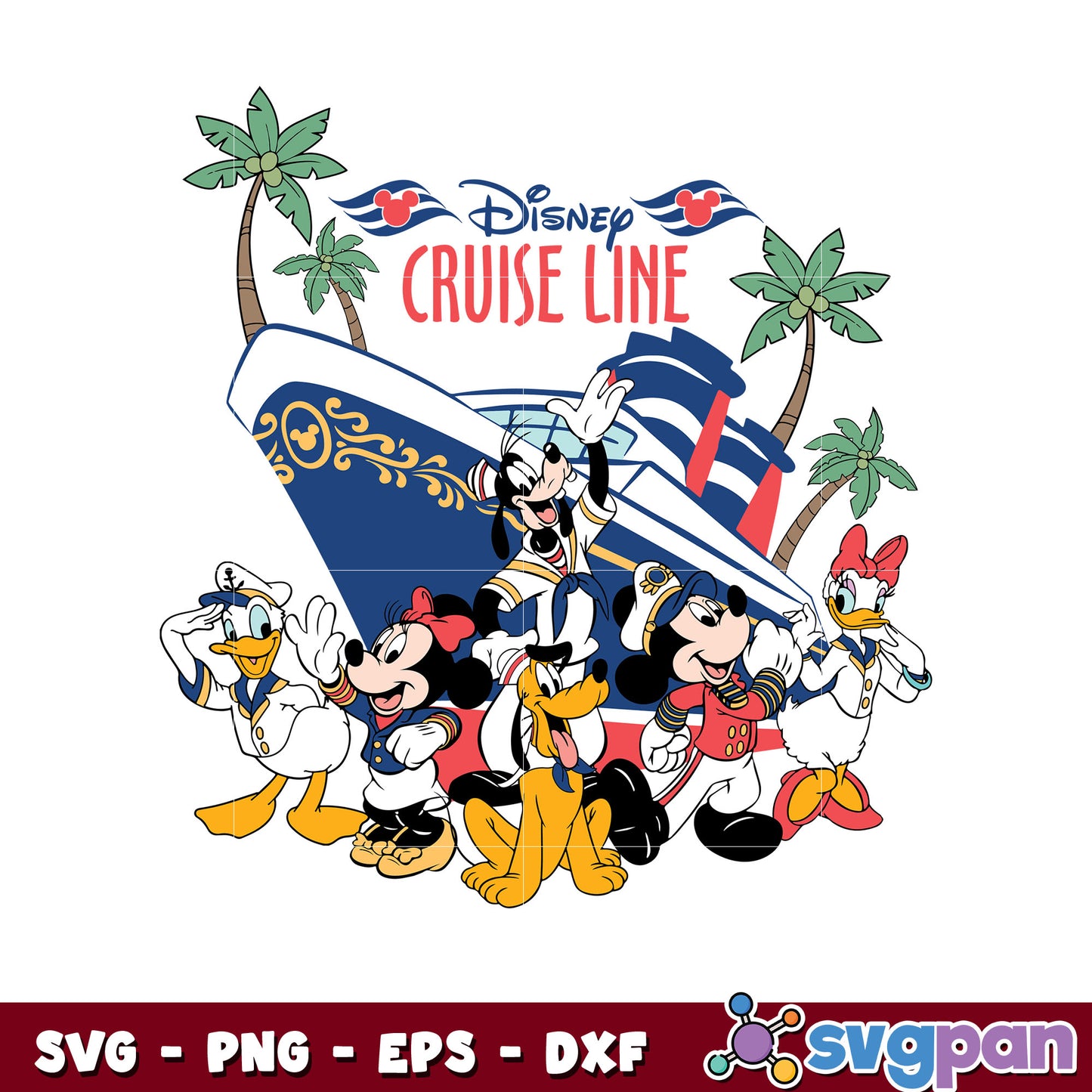Mickey mouse friends disney cruise line svg, disney cruise line mickey svg