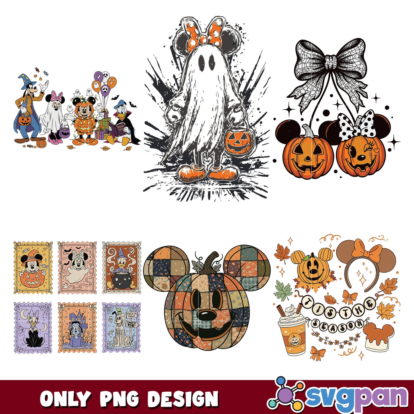 Mickey mouse halloween set png bundle
