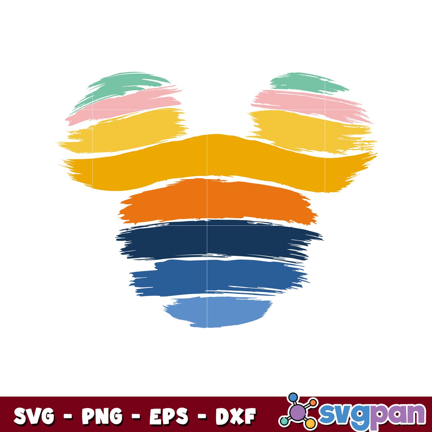 Mickey mouse head design svg, mickey mouse ears svg, disney svg