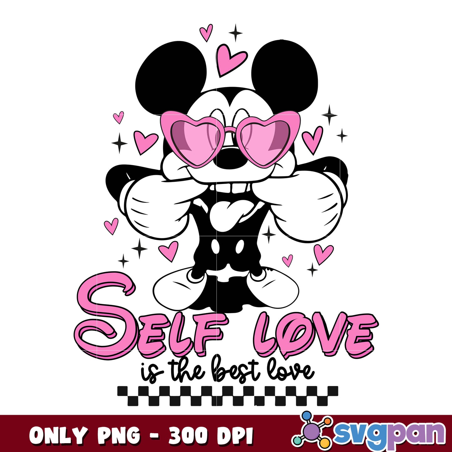 Mickey mouse self love valentine png