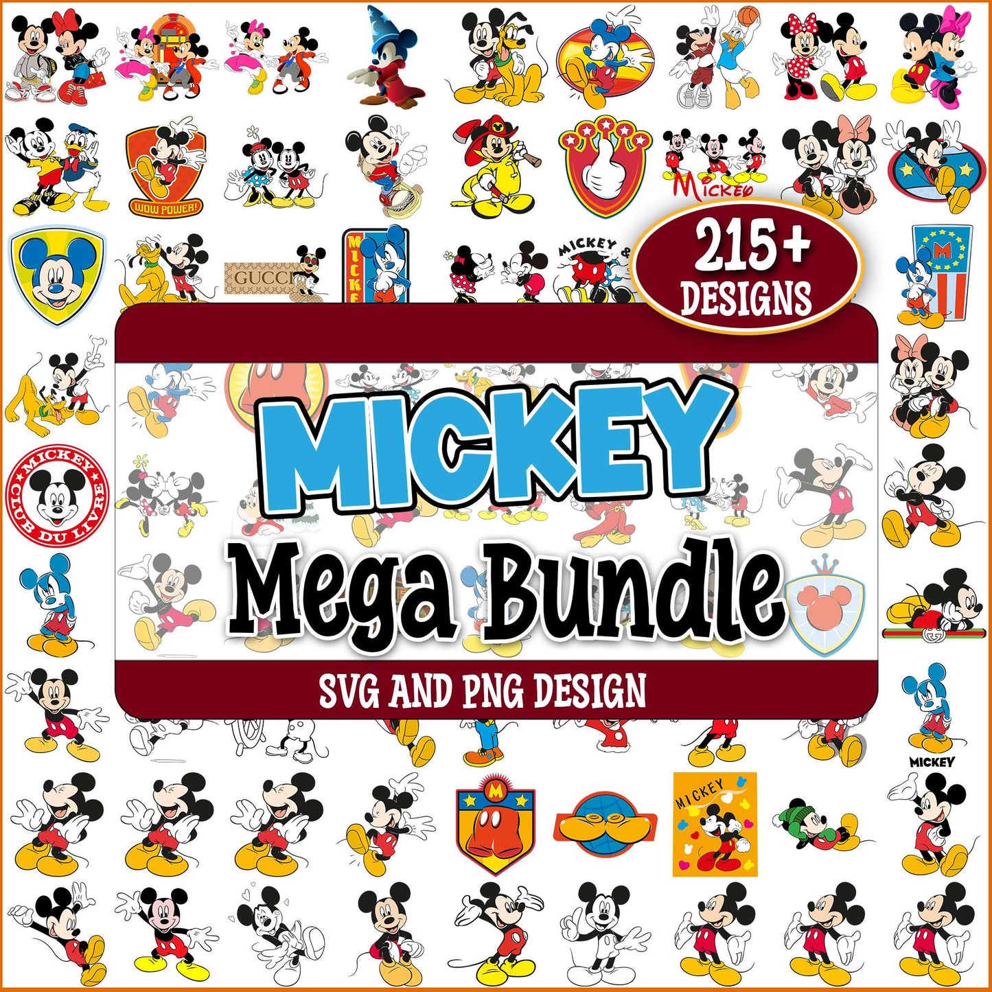 Mickey mouse set svg bundle