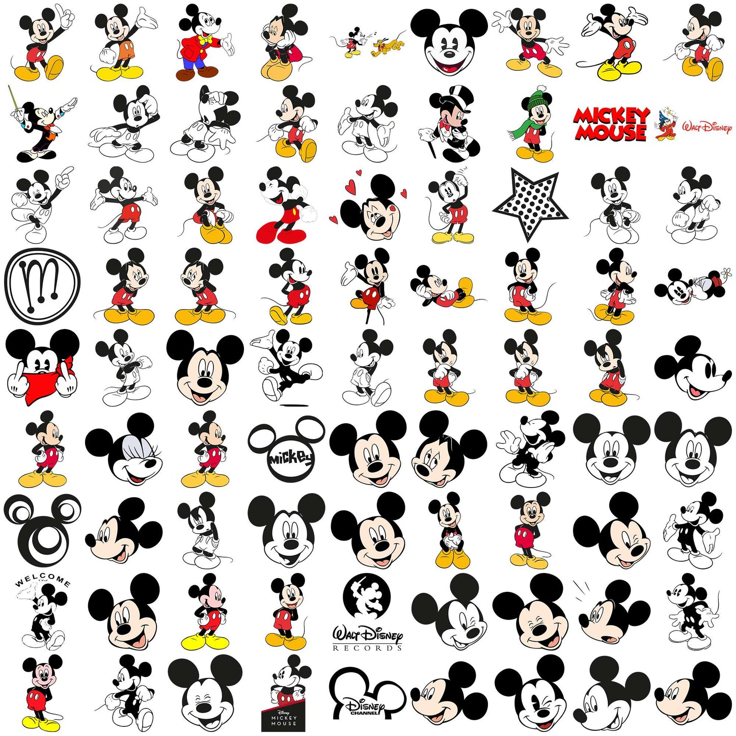 Mickey mouse set svg bundle, mickey mouse drawing svg, mickey mouse toys svg