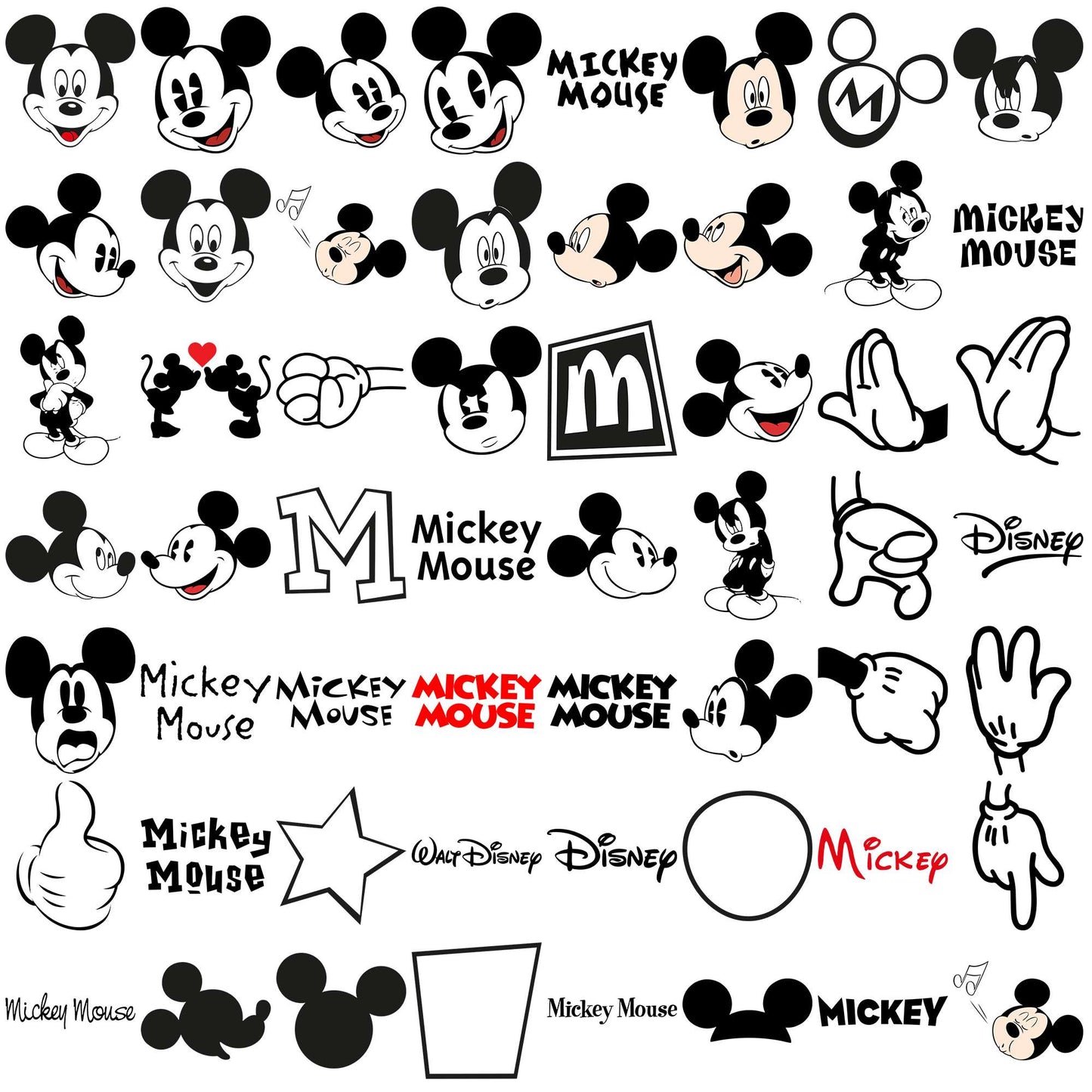 Mickey mouse set svg bundle, mickey mouse drawing svg, mickey mouse toys svg