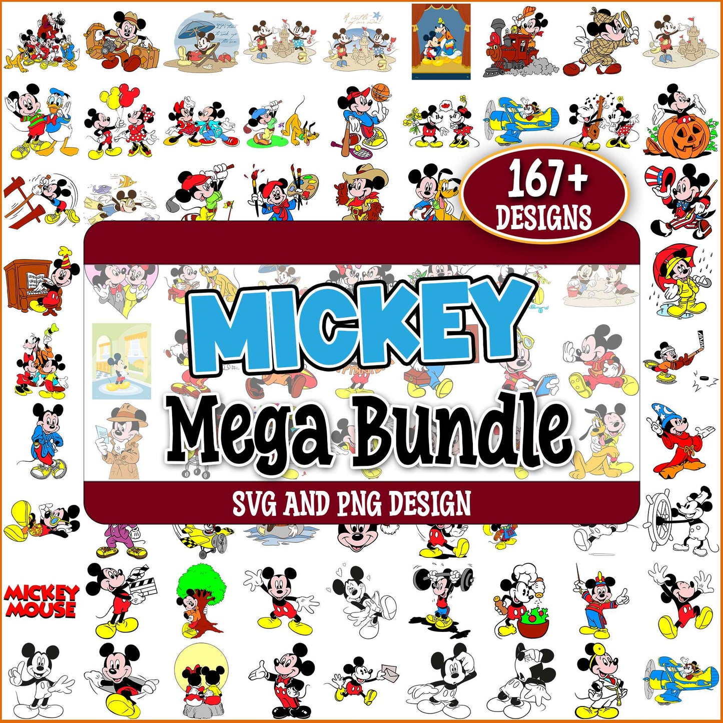 Mickey mouse disney svg bundle