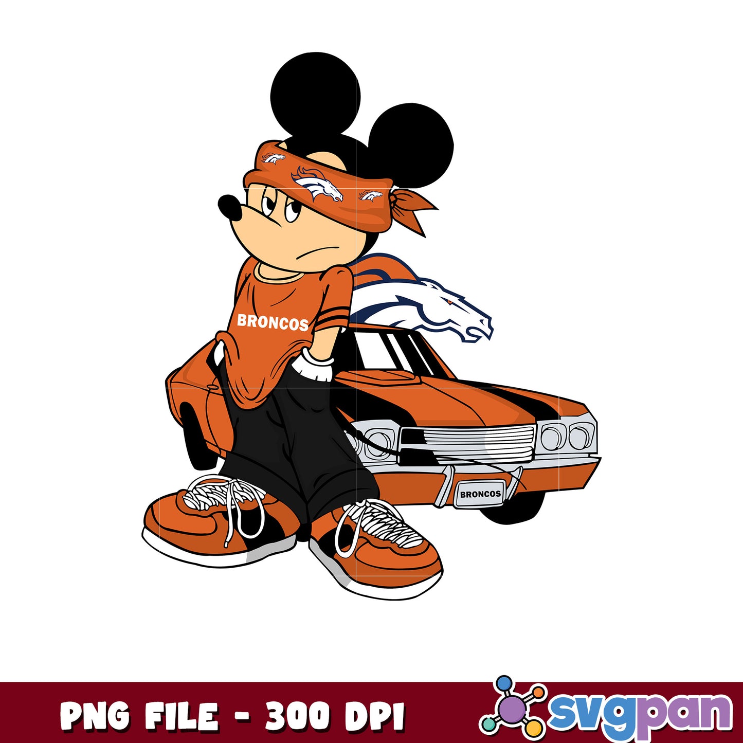 Mickey play nfl denver broncos team png, disney mickey mouse png, nfl teams png