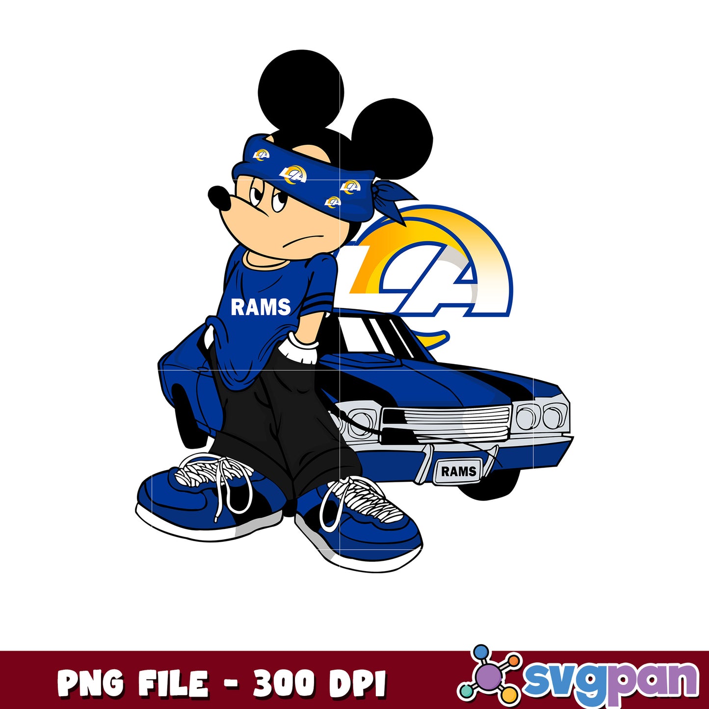 Mickey play nfl los angeles rams team png, disney mickey mouse png, nfl teams png