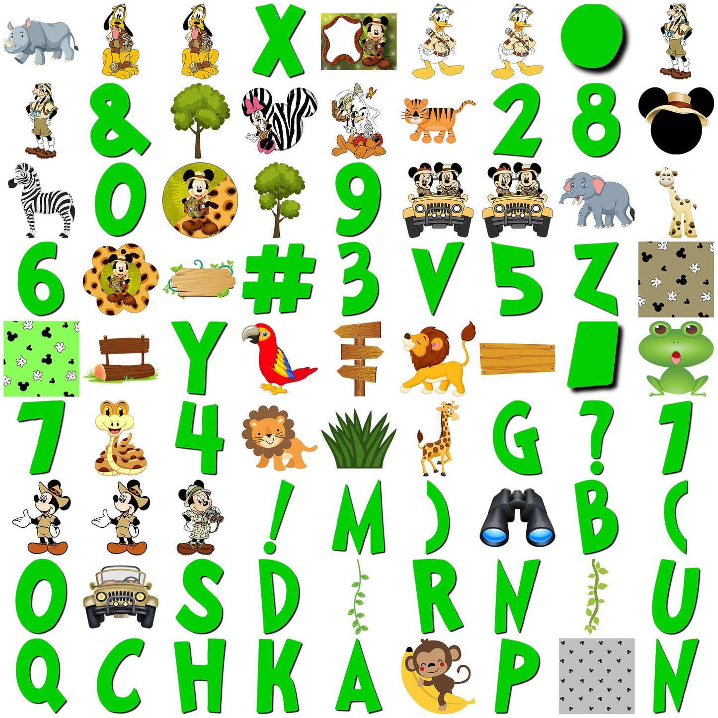 Mickey safari design png bundle, disney mickey mouse png, mickey mouse watch png