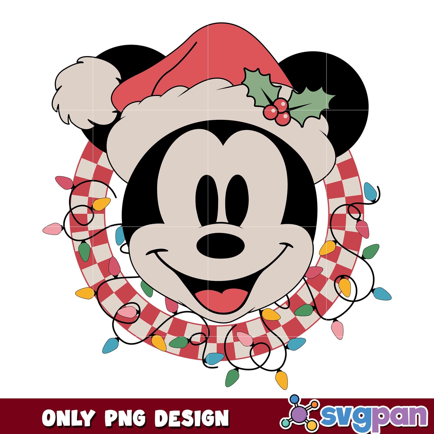 Mickey santa hat christmas png