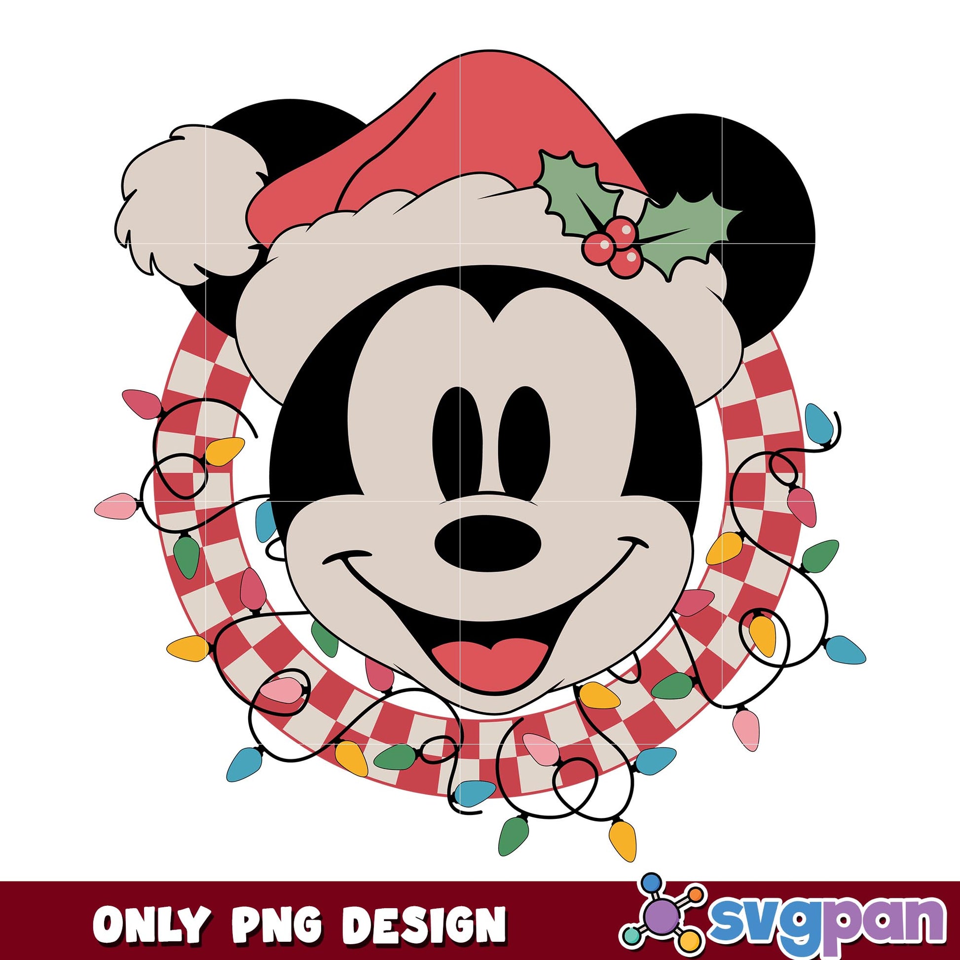 Mickey santa hat christmas png