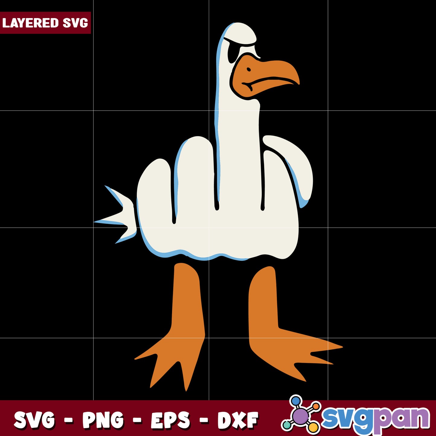 Middle finger goose funny design svg, funny goose svg, funny memes svg