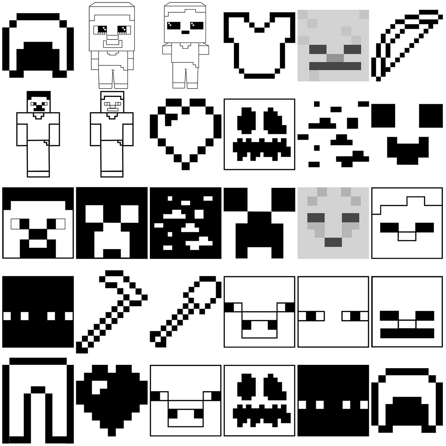 Minecraft set svg bundle, minecraft unblocked svg, minecraft movie svg