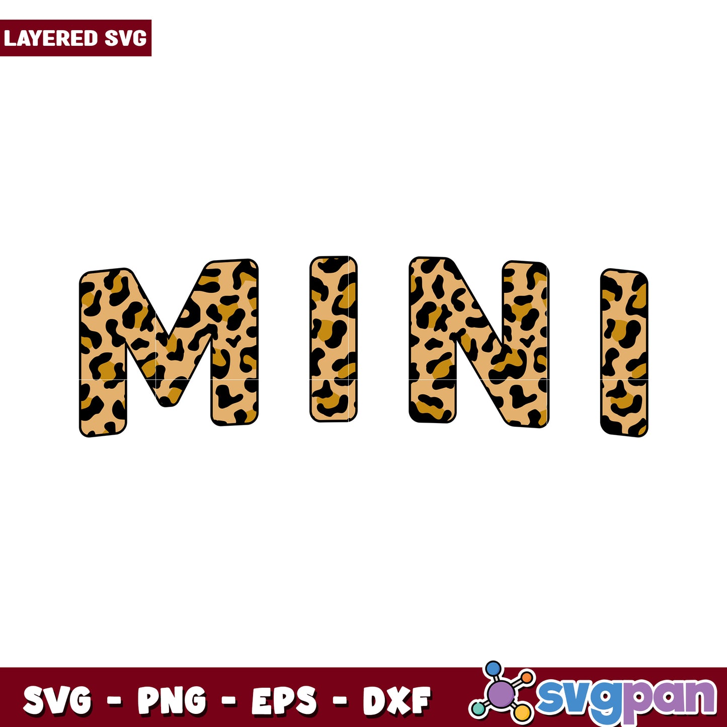 Mini Leopard Print SVG Design, Perfect for Crafting Projects