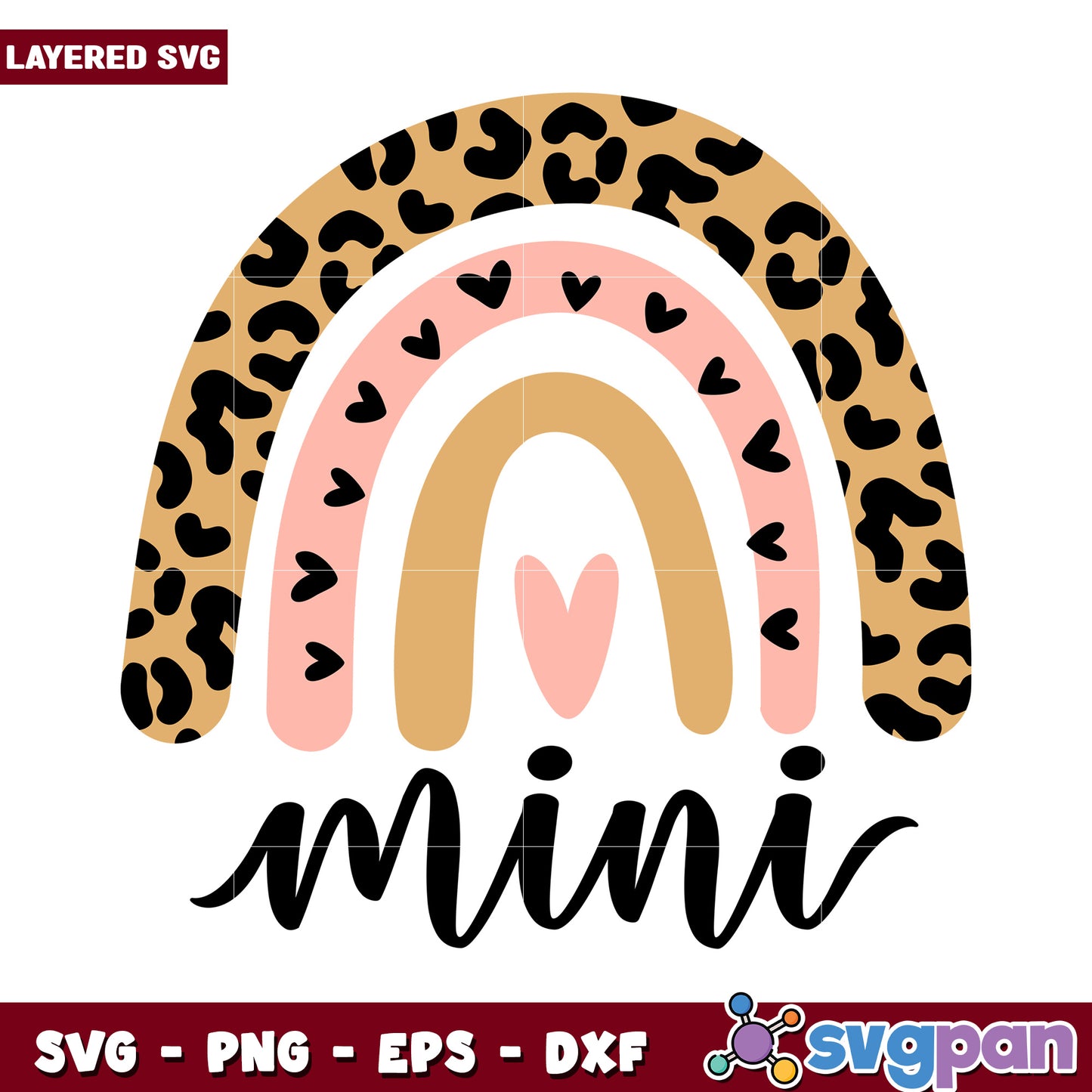 Mini Rainbow Layered SVG Design for Crafts, Perfect for DIY Projects