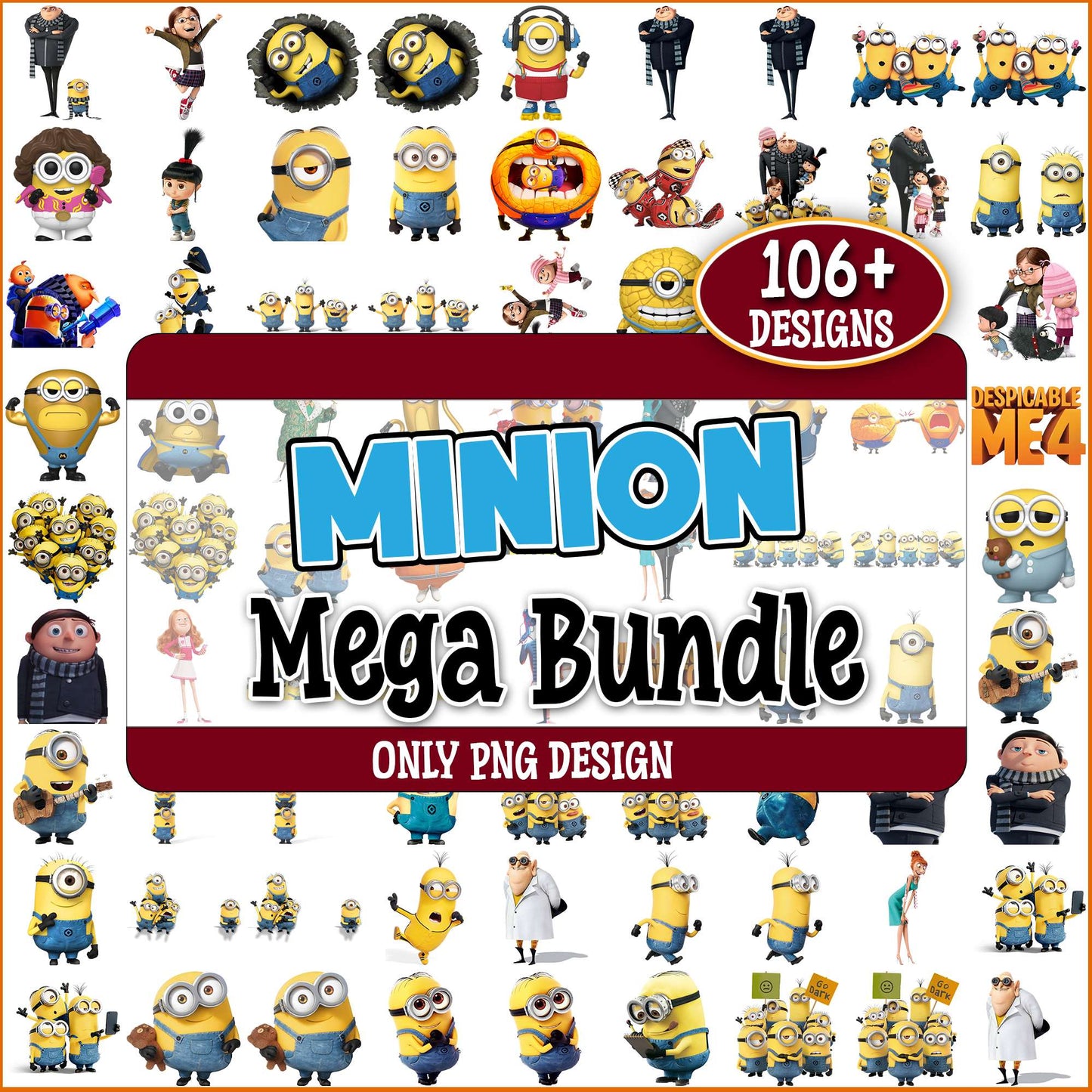 Minions set png bundle