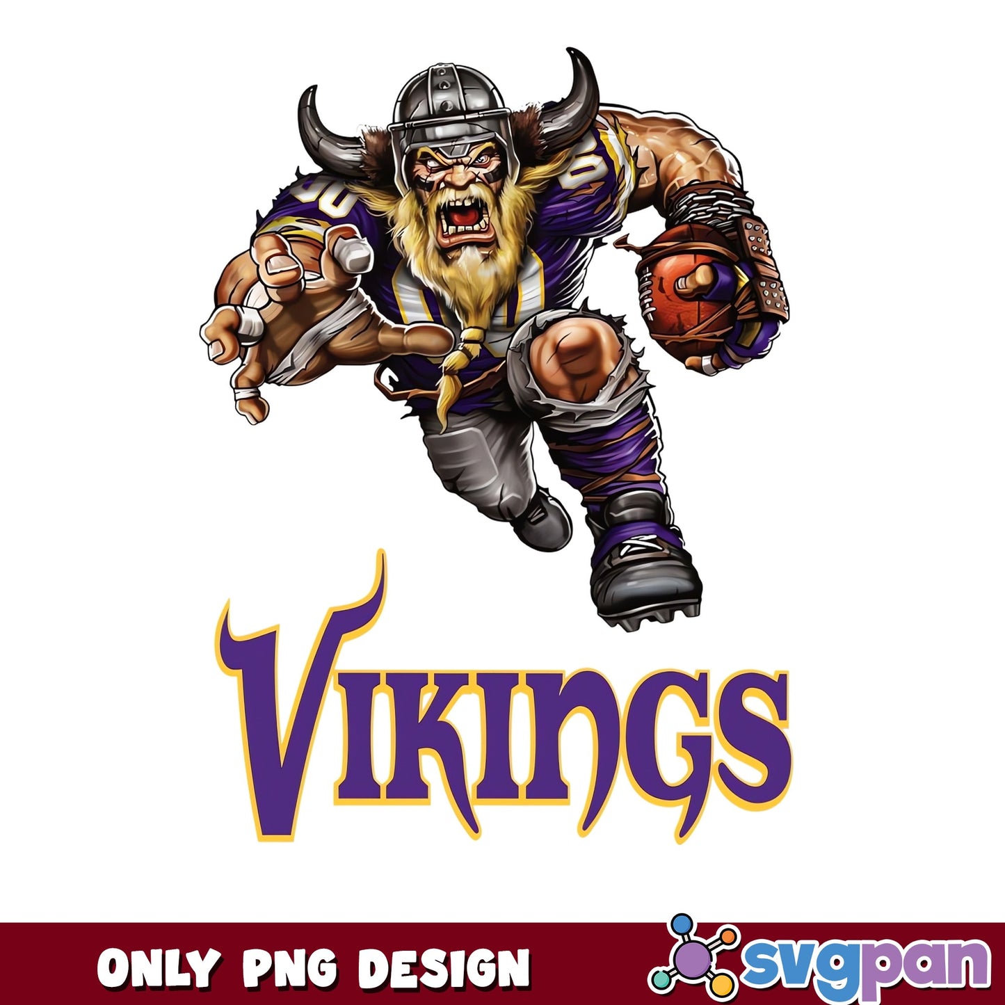 Minnesota Vikings Football PNG, NFL Team Mascot PNG, Vikings PNG