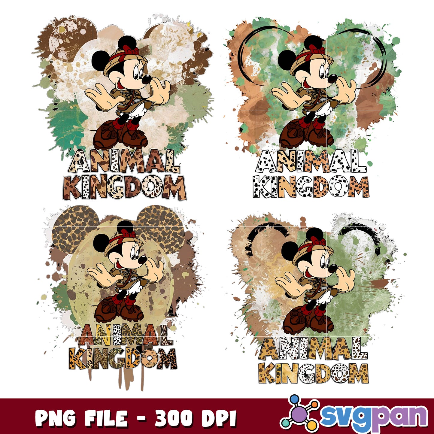 Minnie Mouse Animal Kingdom PNG Bundle