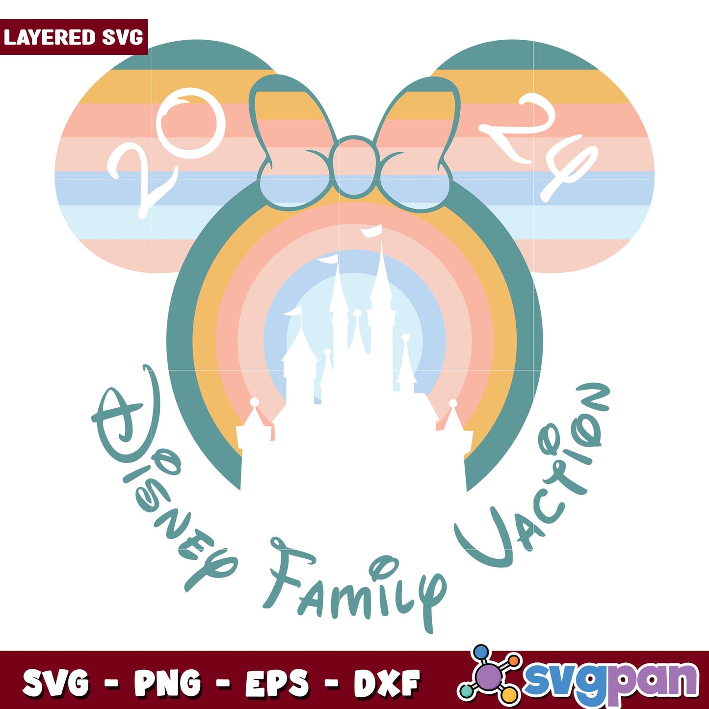 Minnie 2024 disney family vacation svg, Disney characters svg, Digital Download