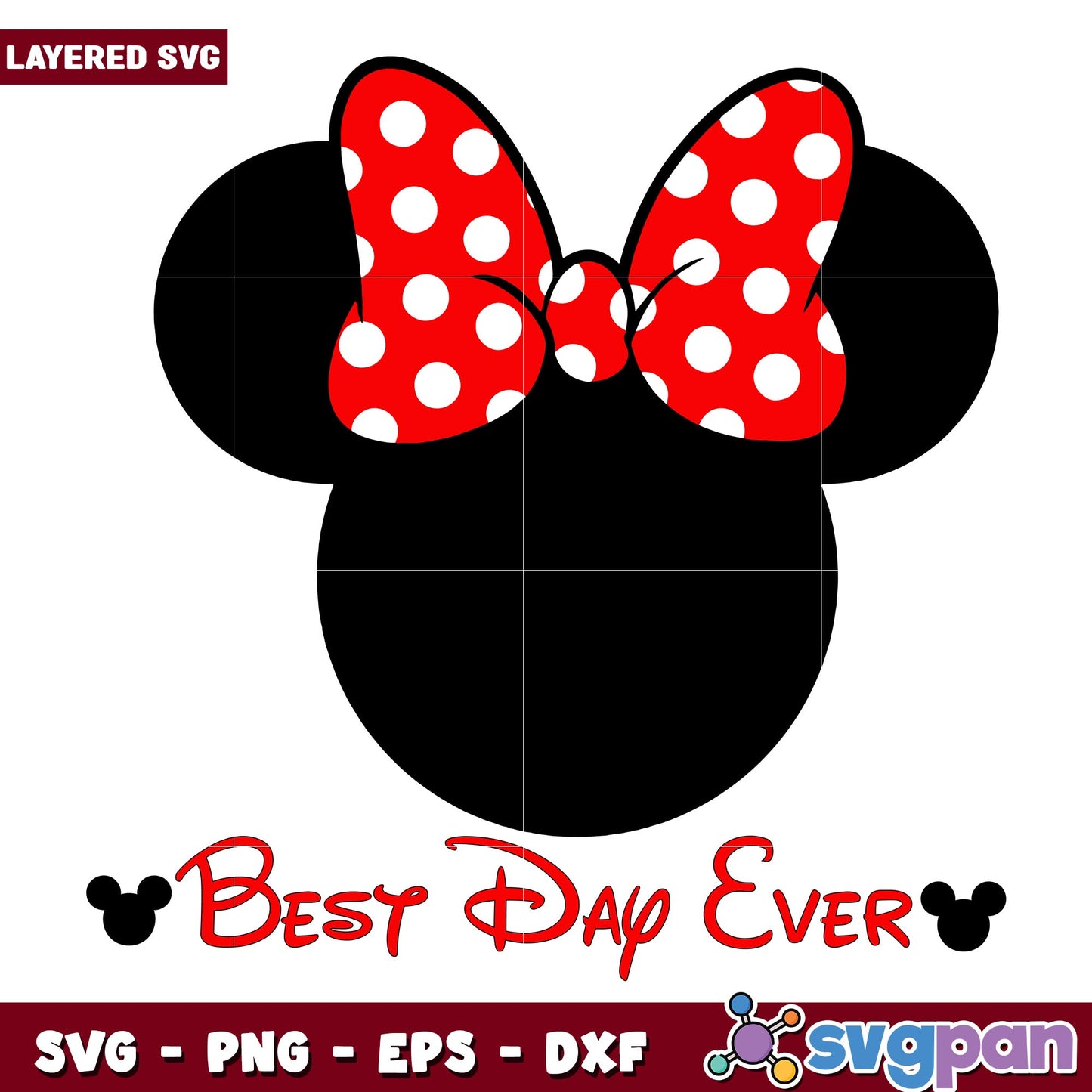 Minnie Mouse Ears svg, Disney characters svg, Digital Download