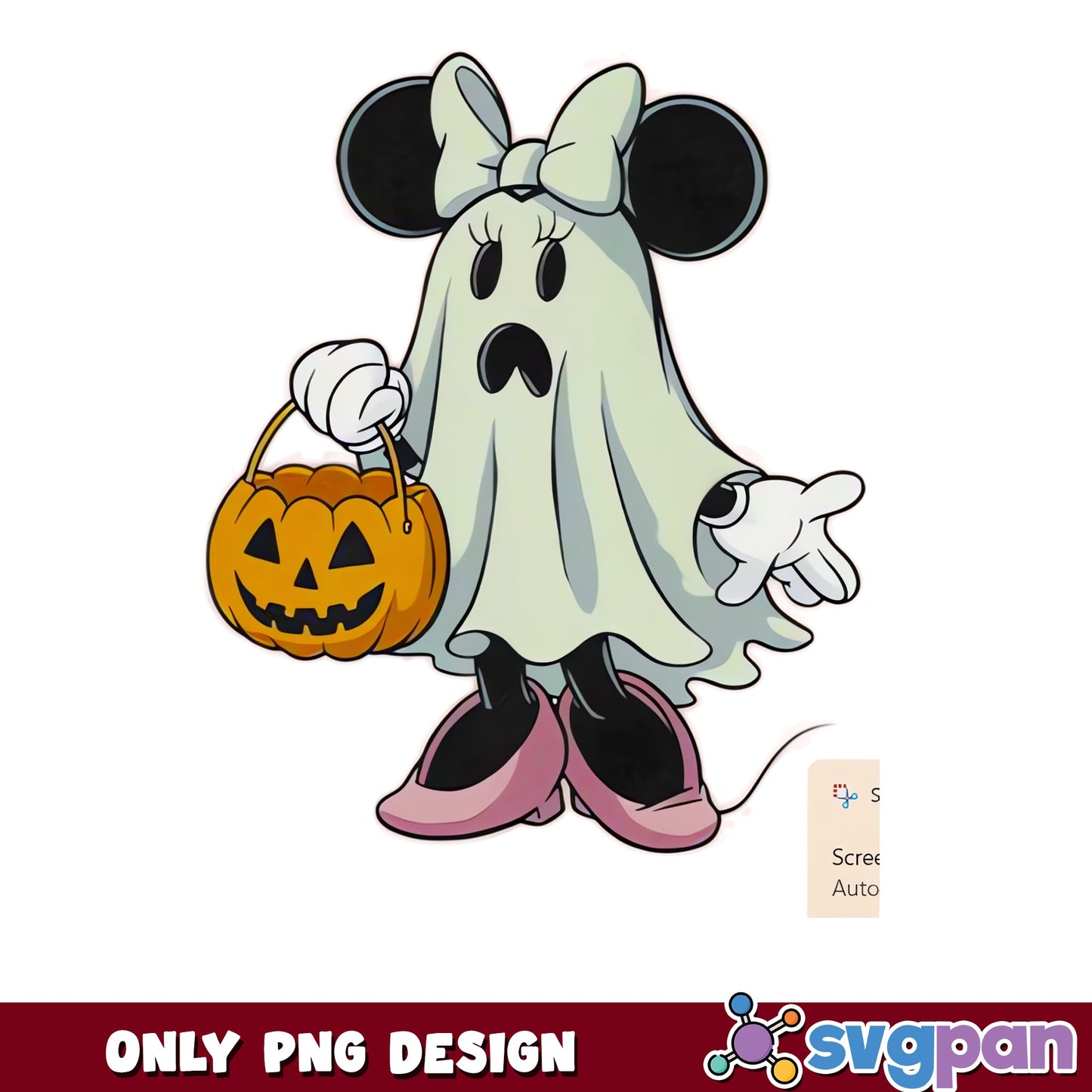 Minnie Mouse Ghost Costume Trick Or Treat Halloween PNG, Pumpkin, PNG