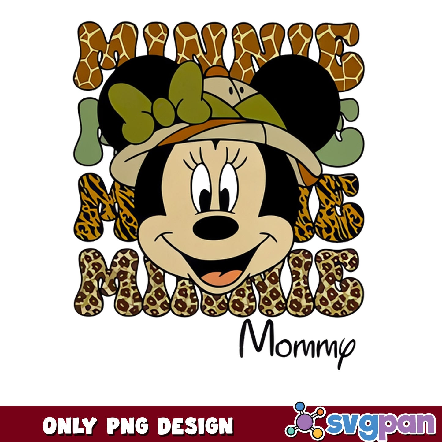 Minnie Mouse Safari Mommy PNG, Disney Animal Kingdom PNG, Mom PNG