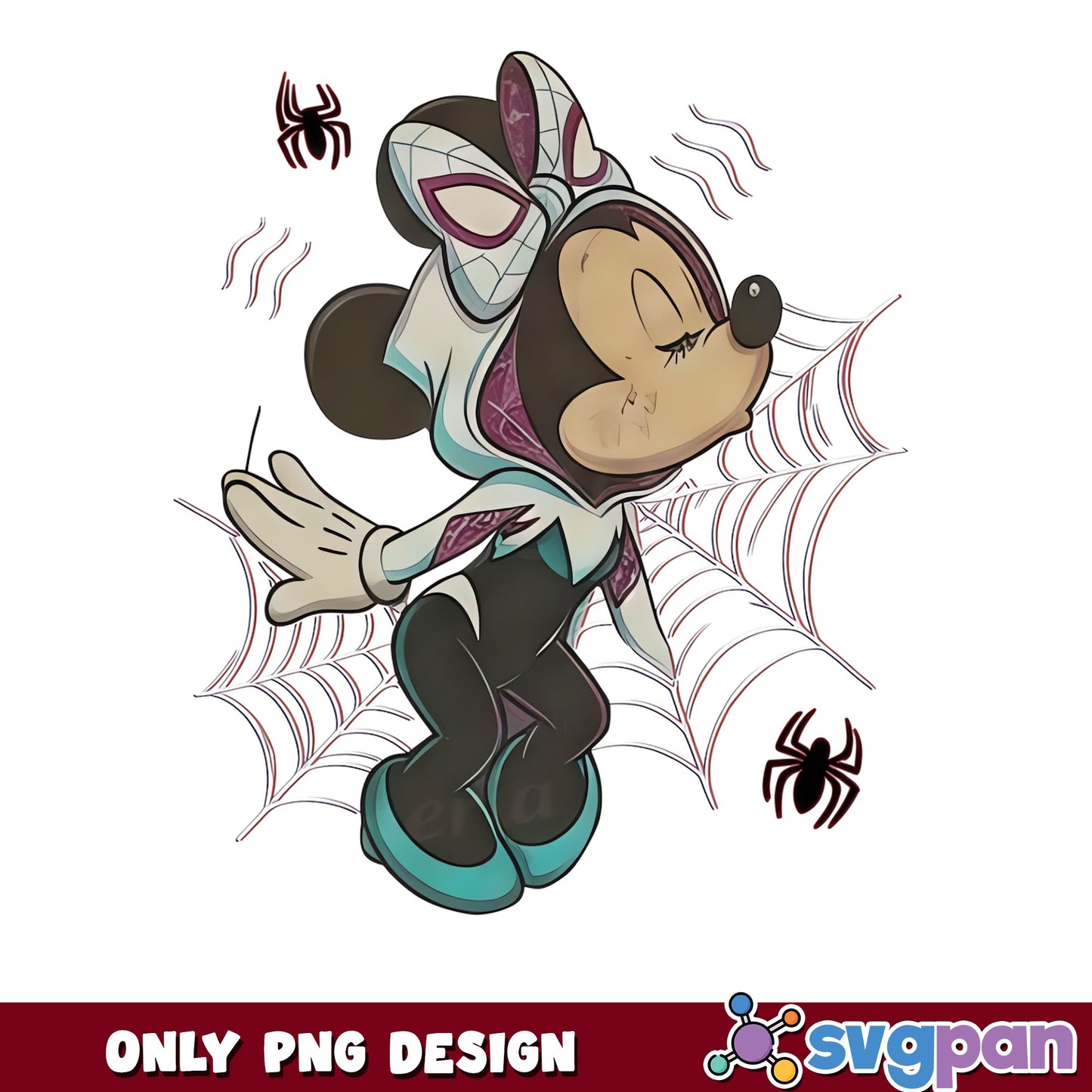 Minnie Mouse Spider-Gwen PNG, Disney Marvel Superhero, Spiderman PNG