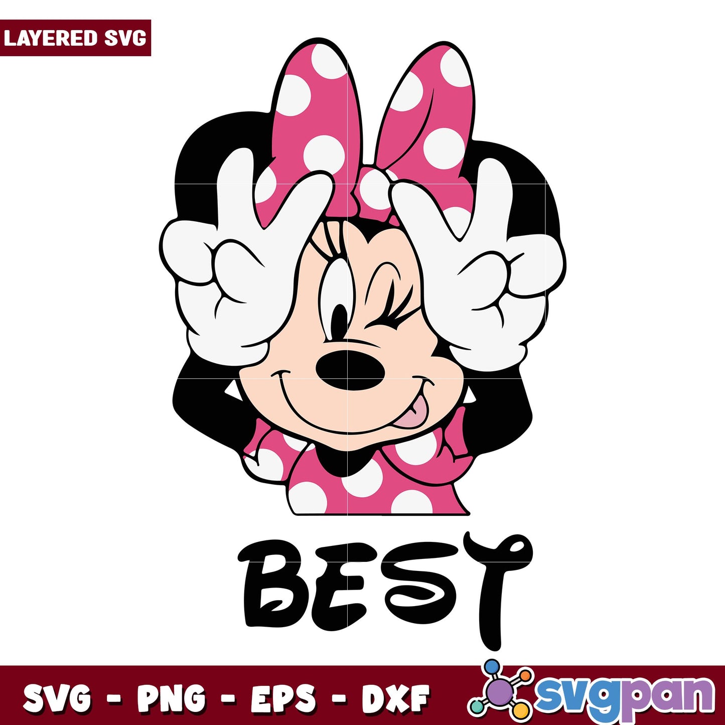 Minnie mouse cute best svg, Disney characters svg, Digital Download