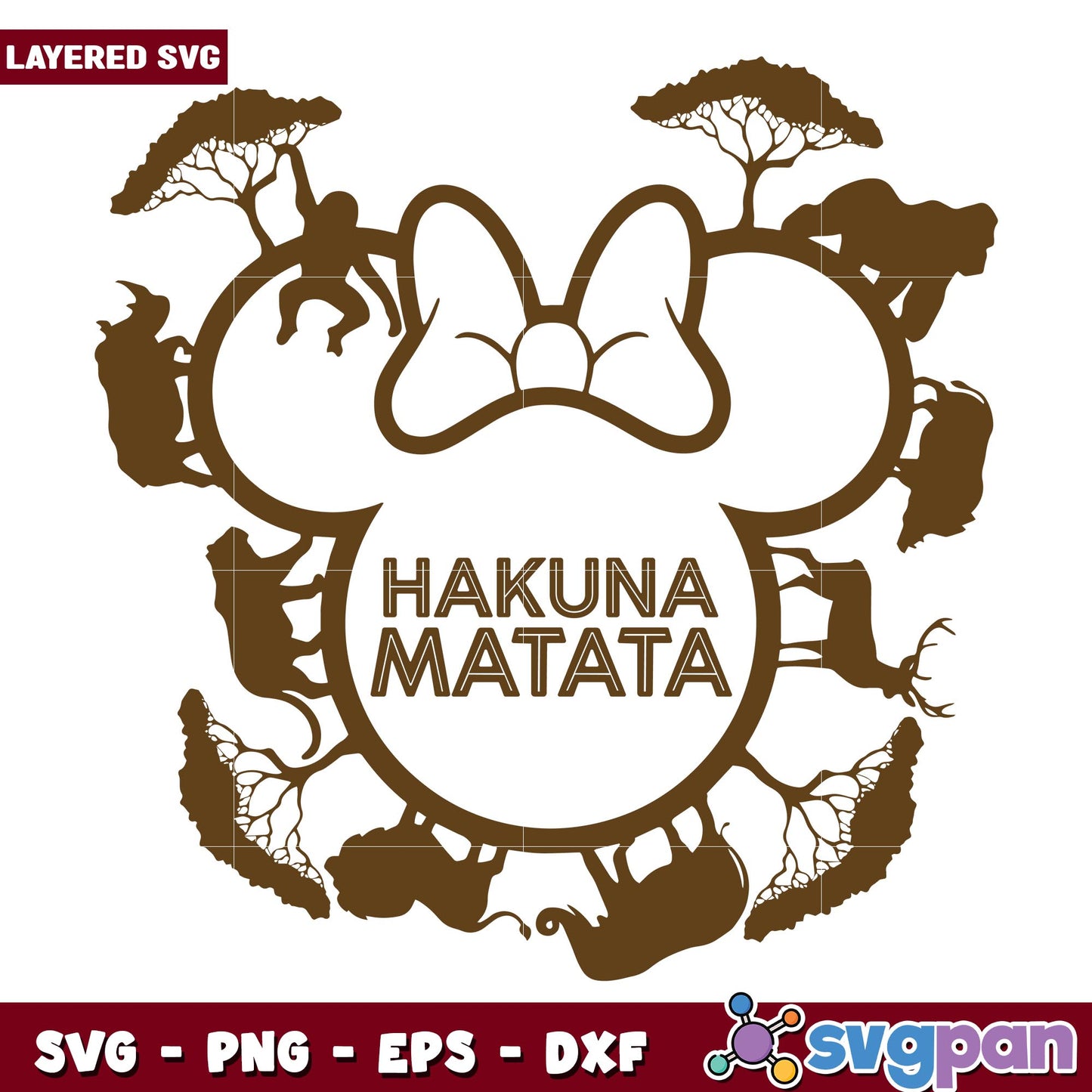 Minnie mouse hakuna matata svg, Disney characters svg, Digital Download