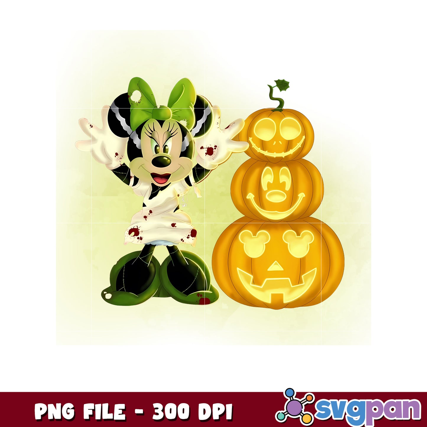 Minnie and pumpkin png, spirit halloween png, halloween season png