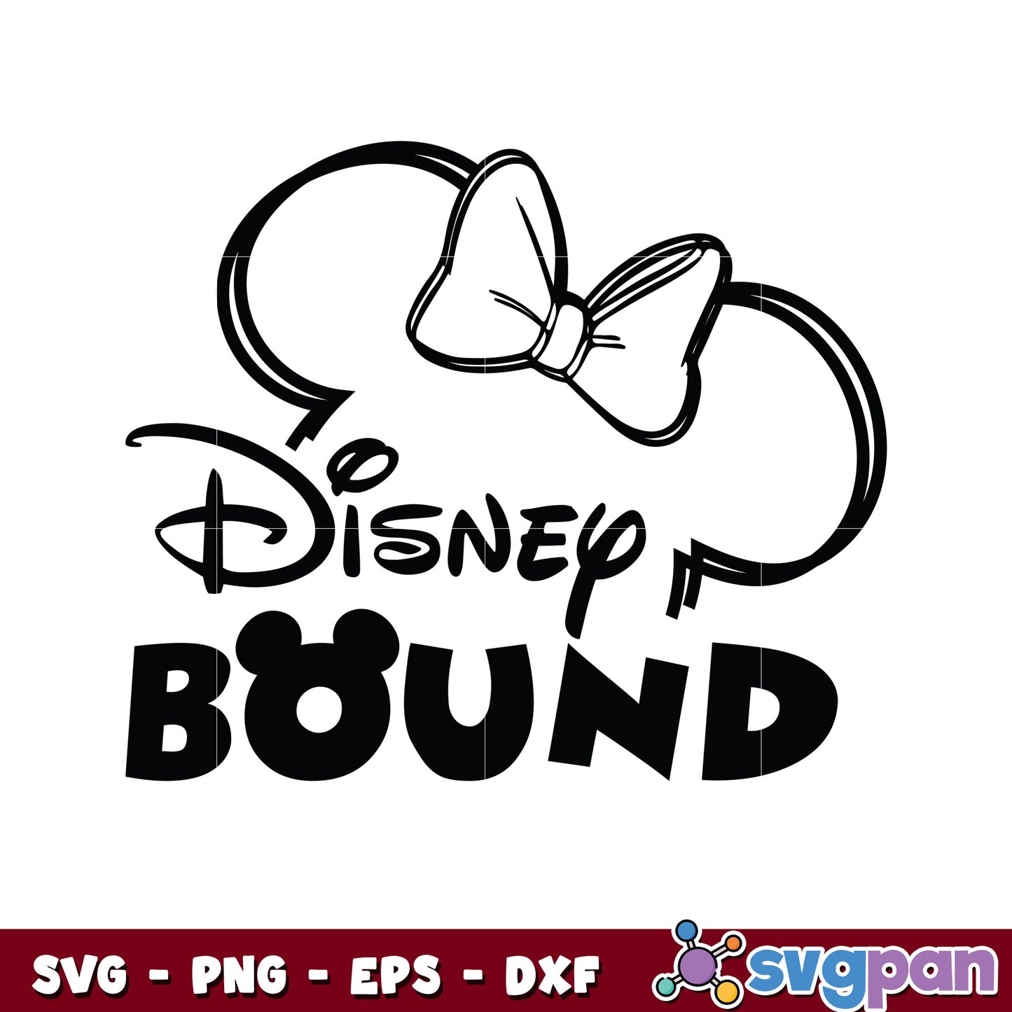 Minnie ears disney bound svg, disney minnie ears svg, minnie svg