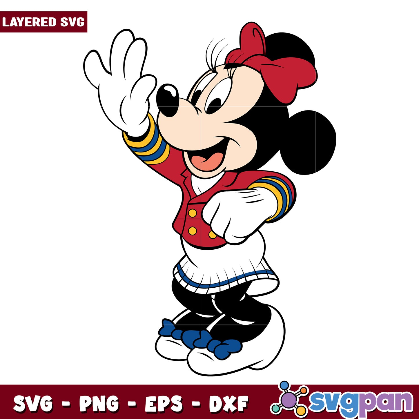 Minnie mouse cruise captain design svg, mickey mouse svg, disney mickey mouse svg