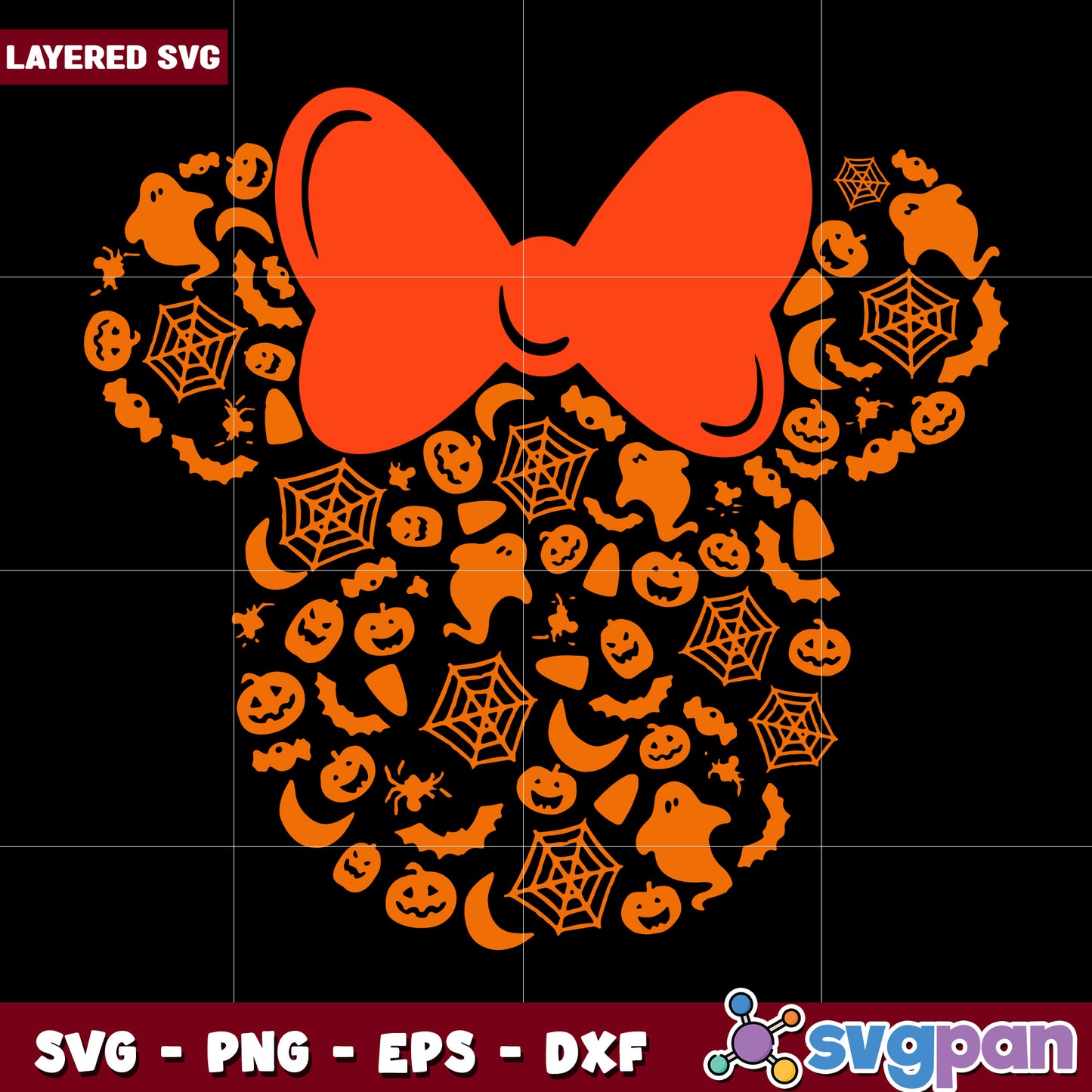 Minnie mouse halloween svg, halloween costumes svg, trick or treat svg