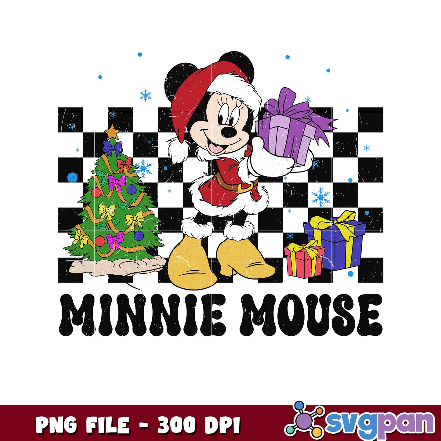 Minnie mouse png, chistmas clipart png, cartoon png