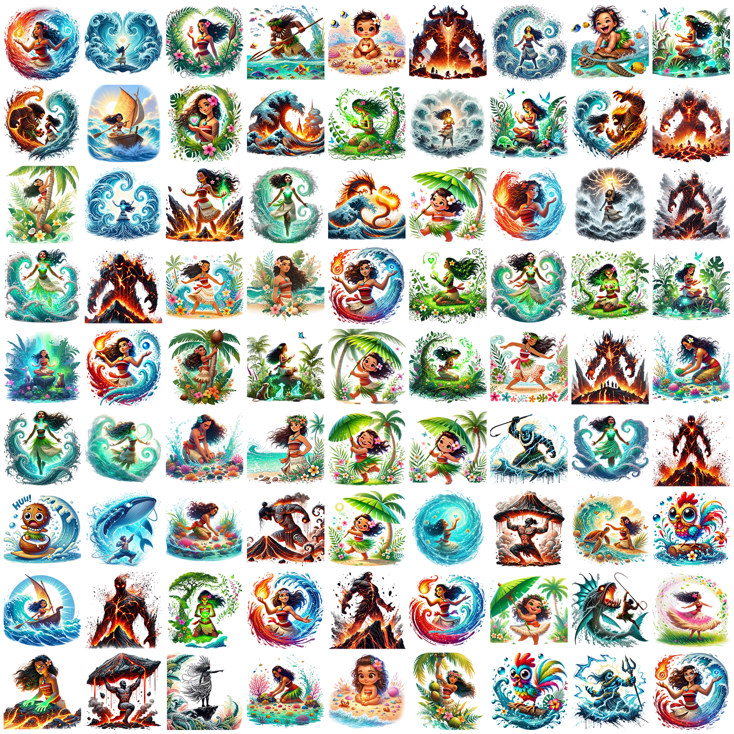 Moana svg bundle, moana 2 svg, moana live action svg