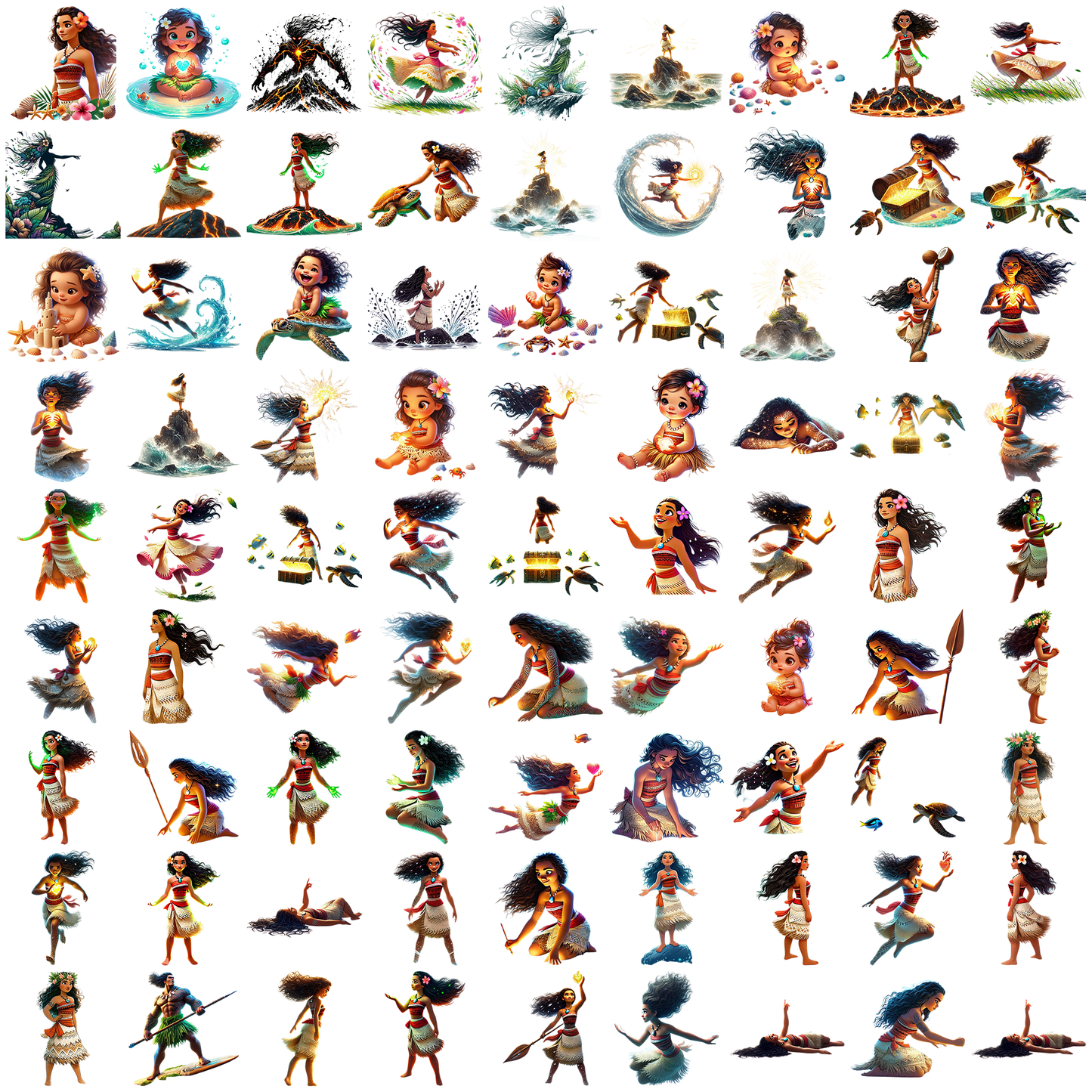 Moana svg bundle, moana 2 svg, moana live action svg