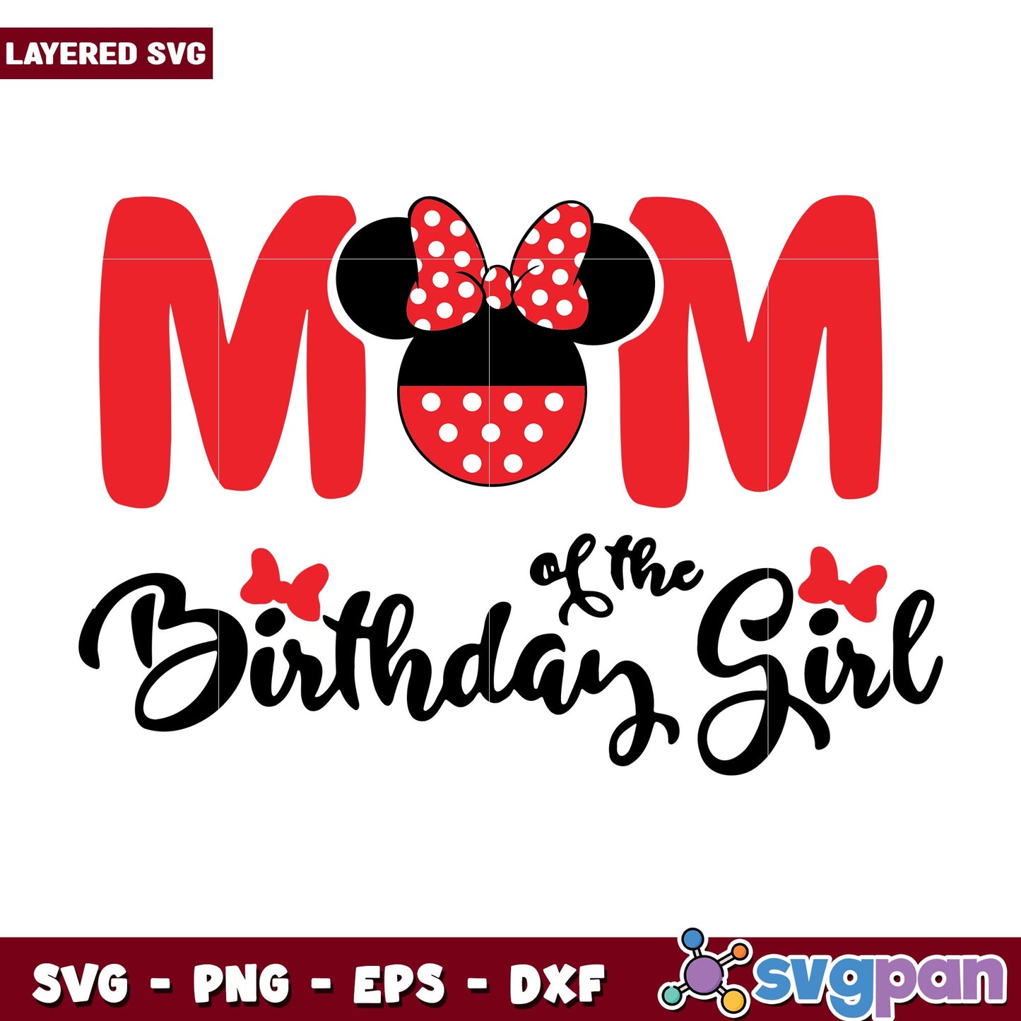 Mom of the birthday girl svg, Disney characters svg, Digital Download