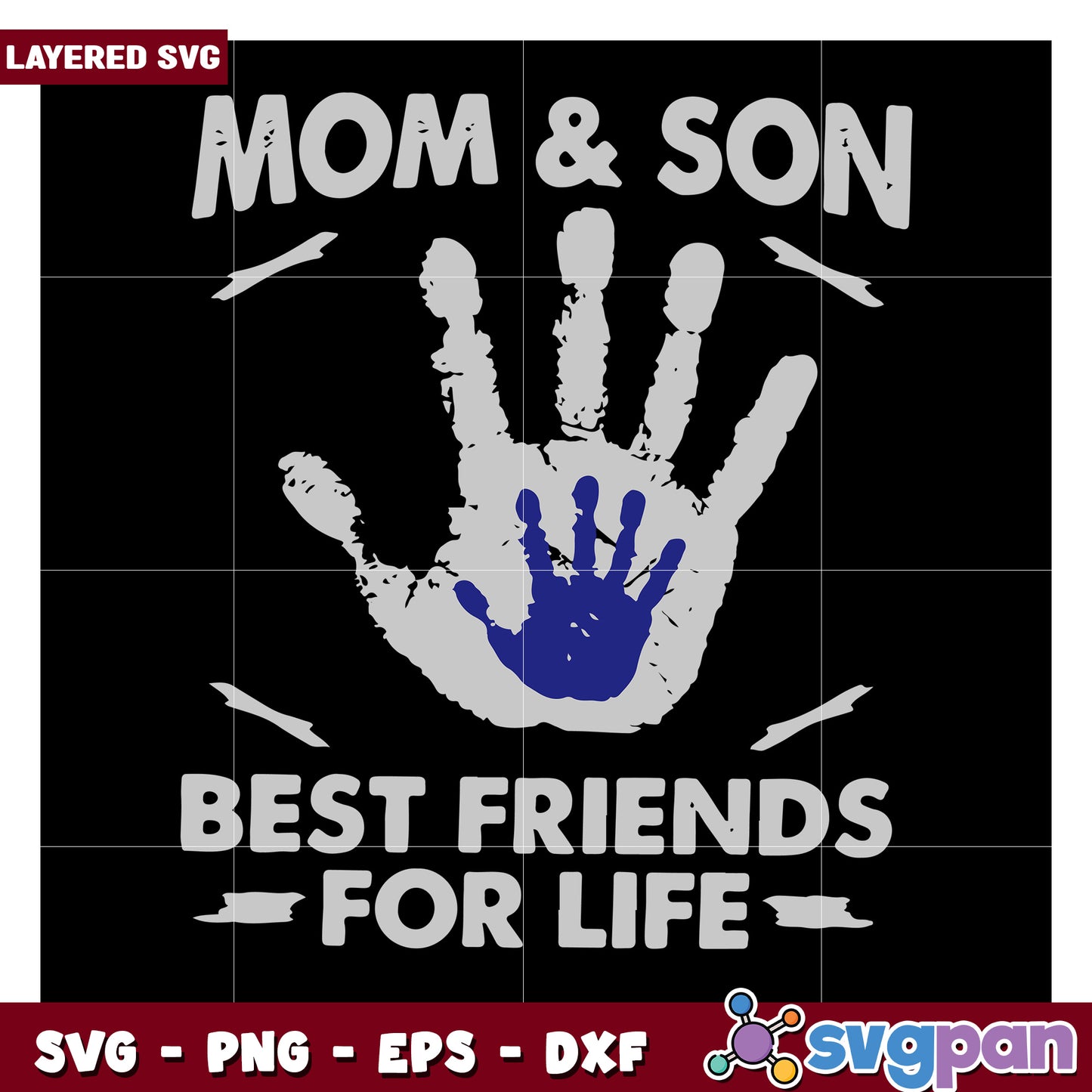 Mom and Son Best Friends for Life SVG, Ideal for Crafting and Gifts