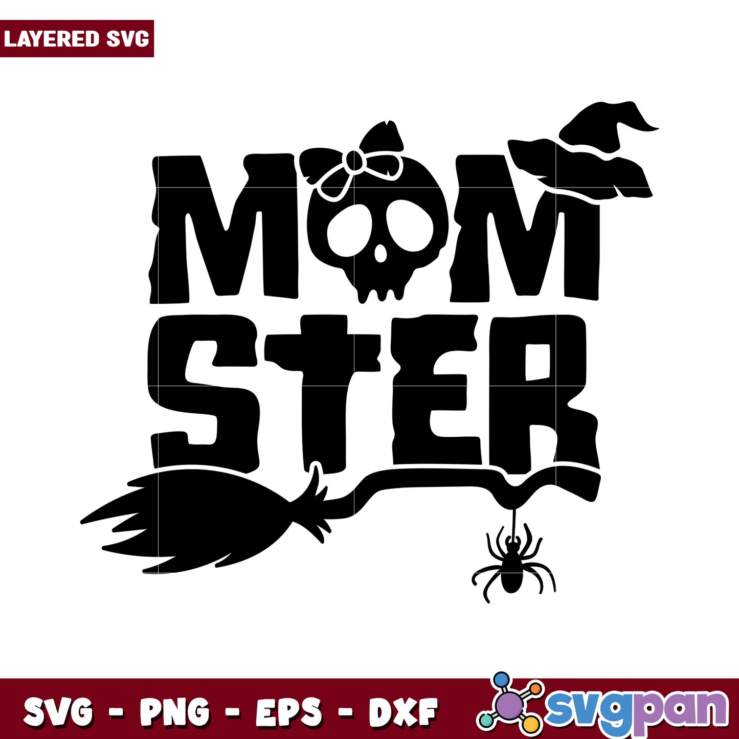 Momster SVG design for Halloween crafts, perfect for spooky projects