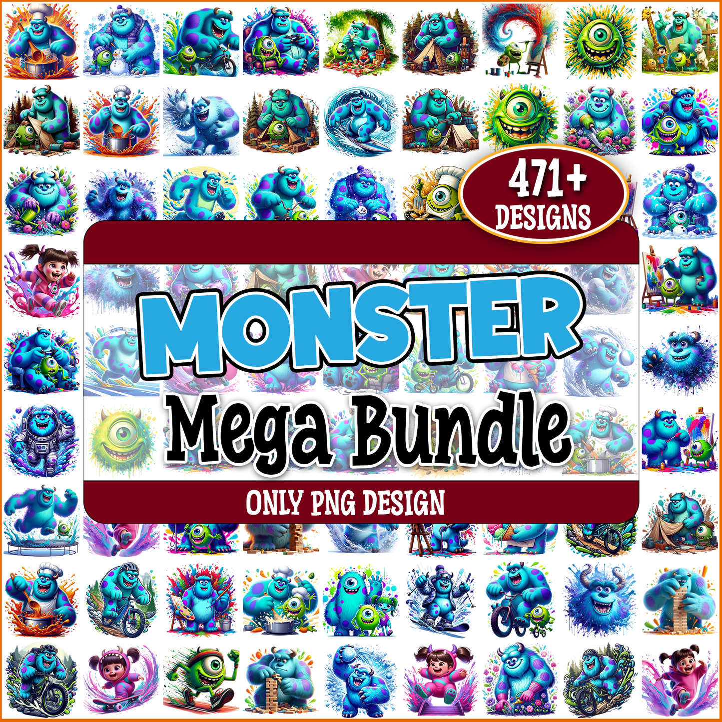 Monster png bundle