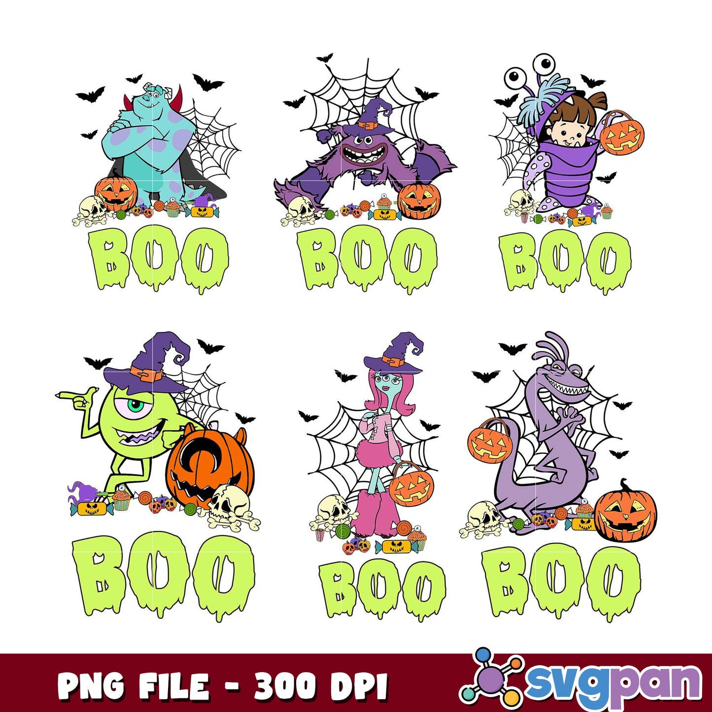 Monsters Inc Halloween Bundle PNG