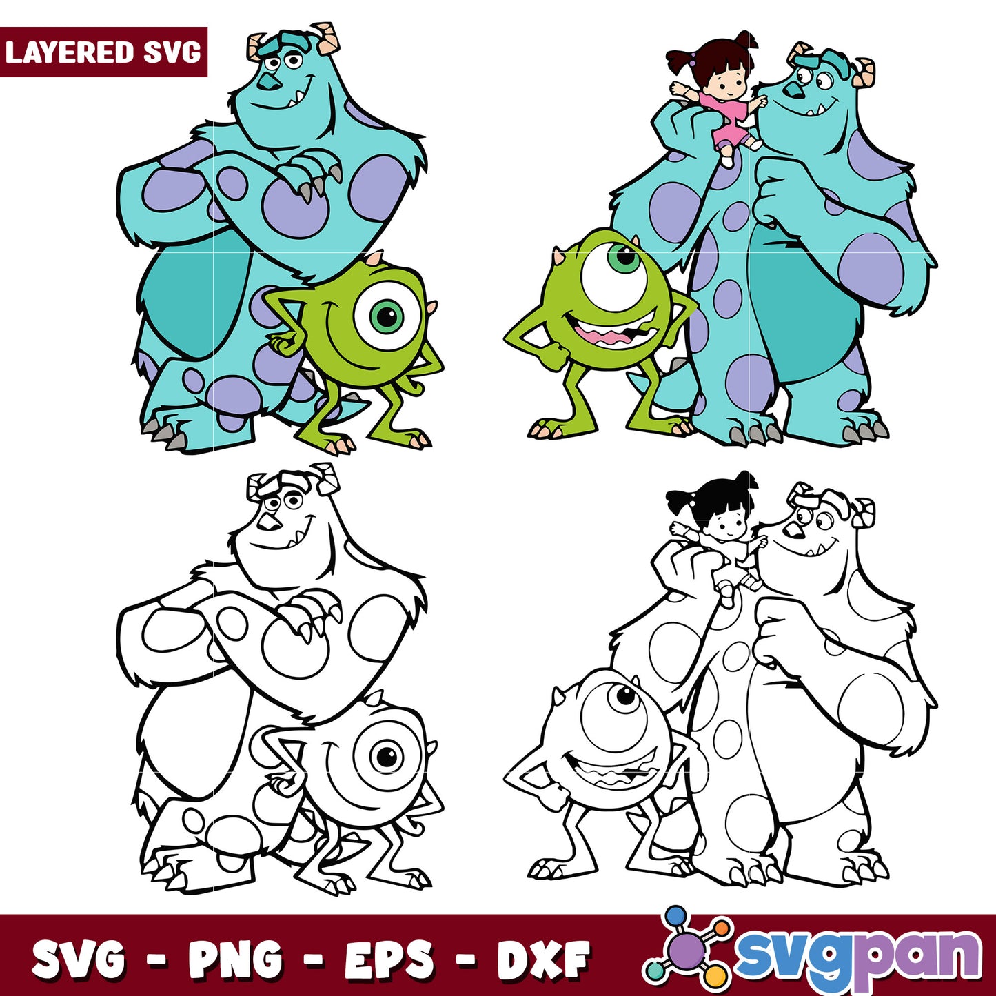 Monsters Inc SVG Bundle
