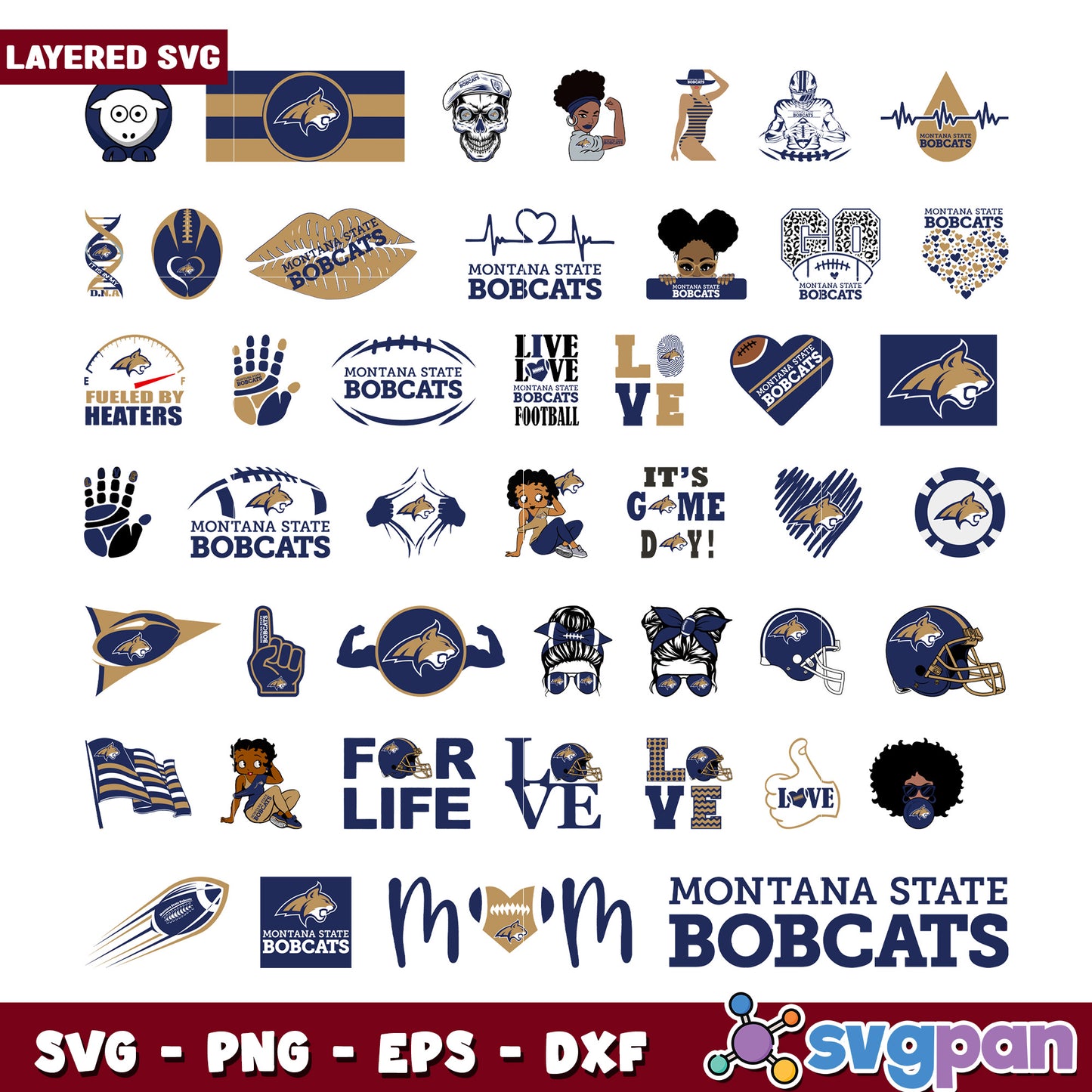 Montana State Bobcats SVG Bundle for Creative Projects