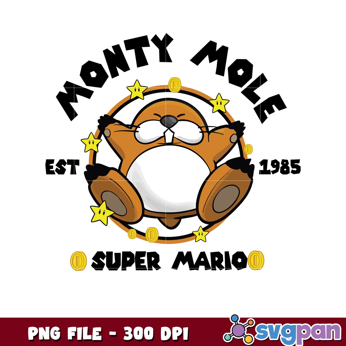 Monty mole est 1985 png, monty mole png, super mario games png