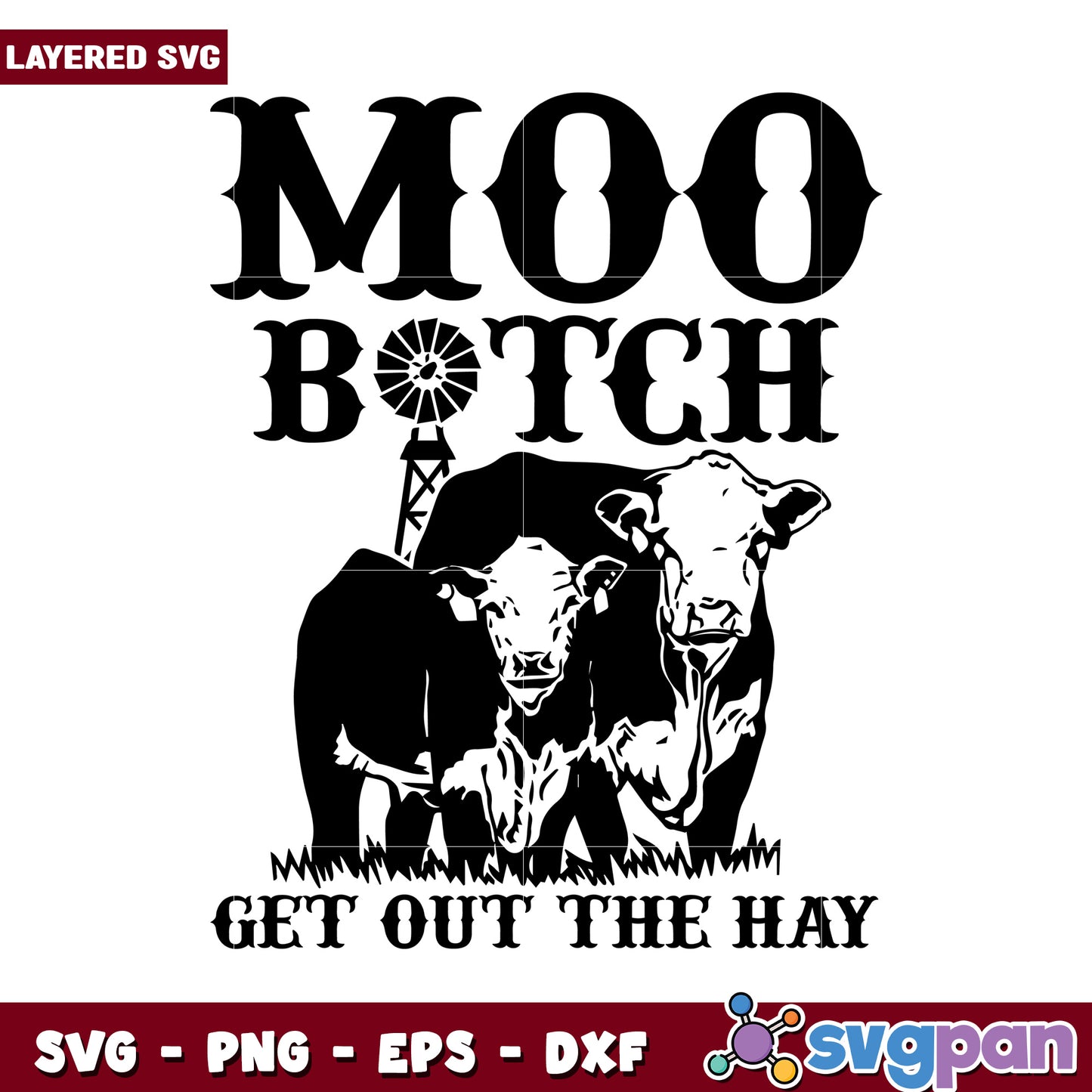 Moo Botch Farm SVG Design, Perfect for Creative Projects and Crafts