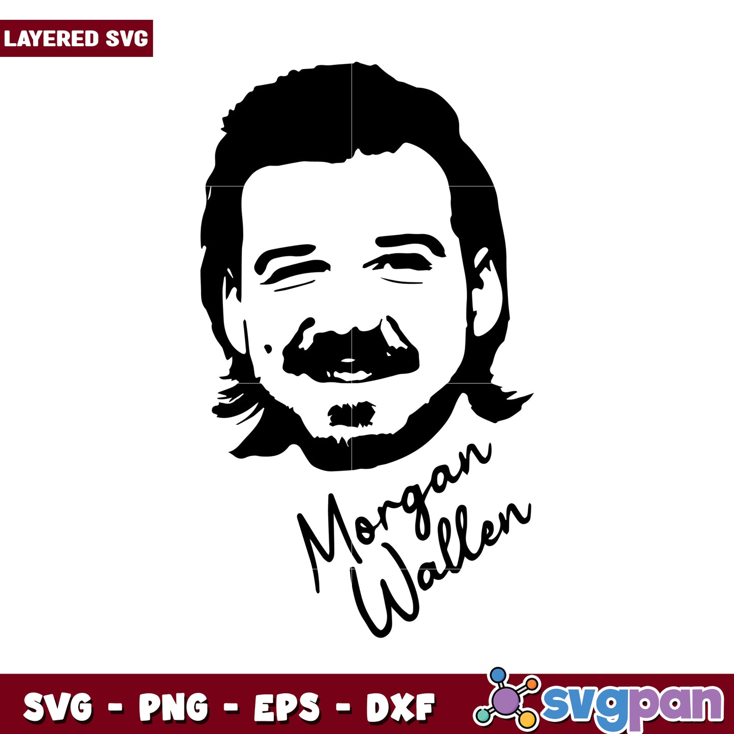 Morgan Wallen Layered SVG Design, Perfect for DIY Projects and Crafts